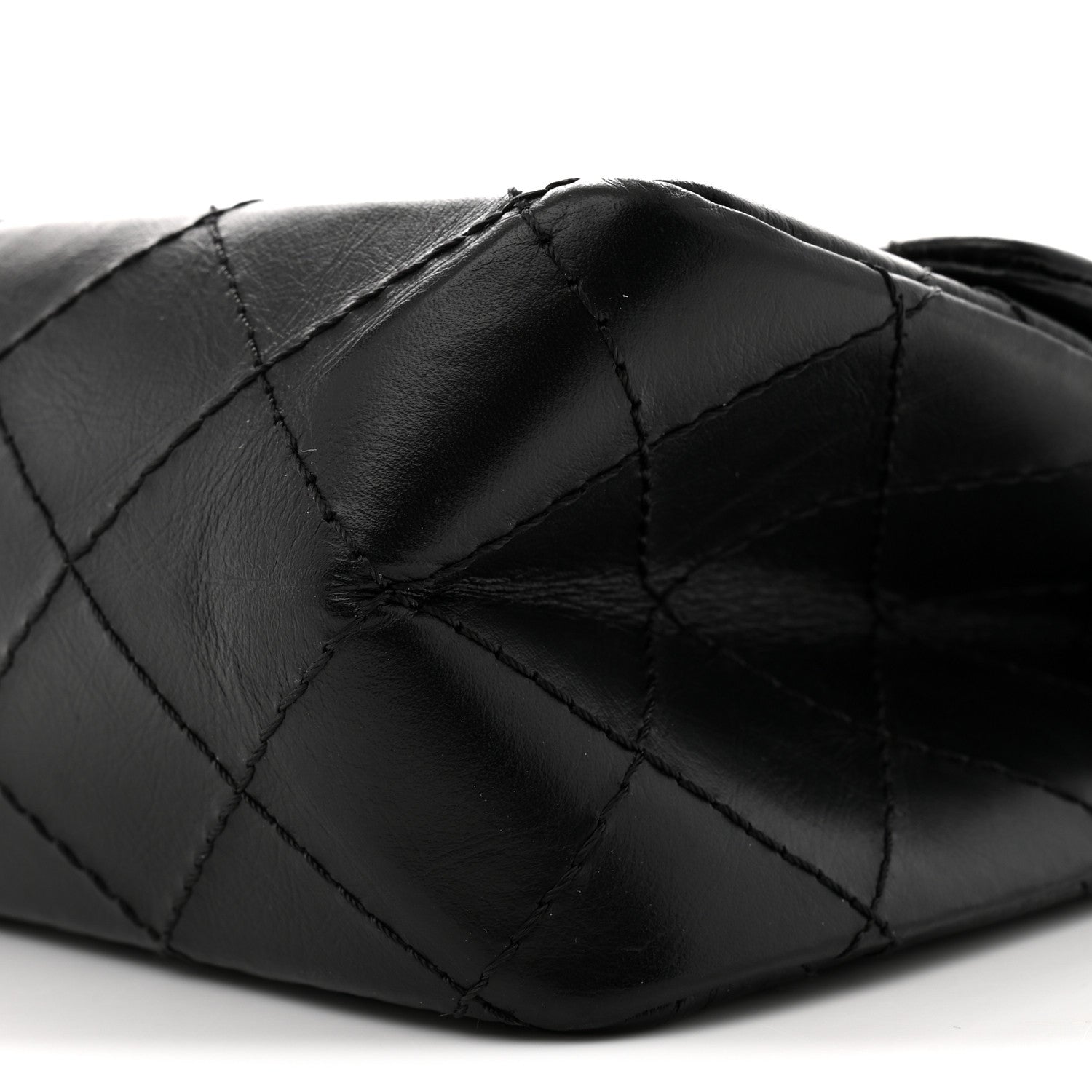 Aged Calfskin Quilted 2.55 Reissue 226 Flap Black