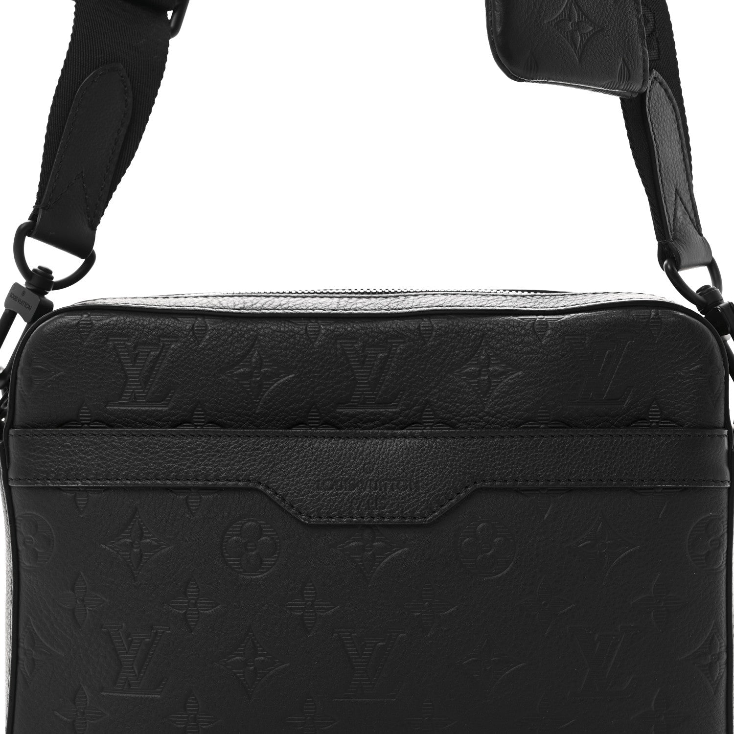 Calfskin Monogram Shadow Trio Messenger Black