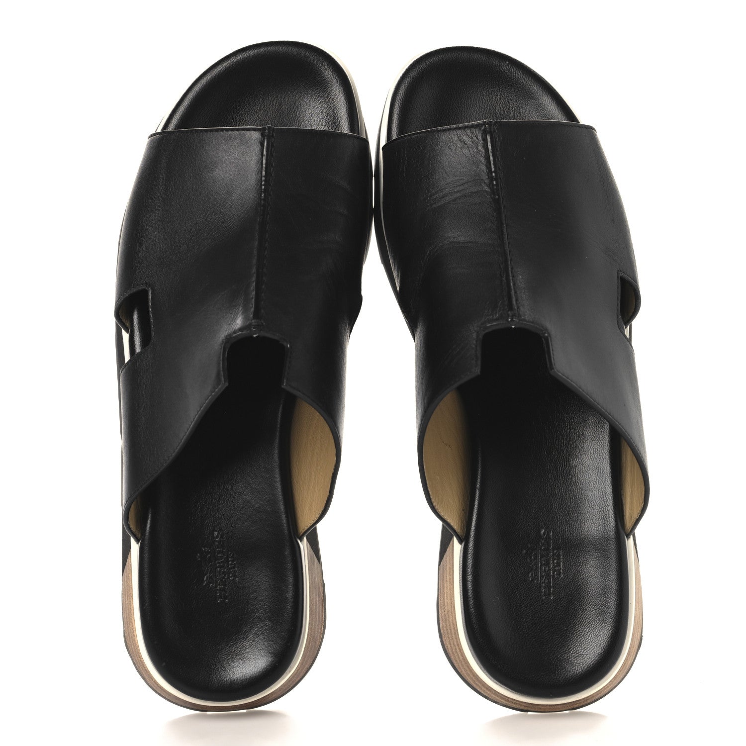 Nappa Mens Pharaon Sandals 43.5 Black