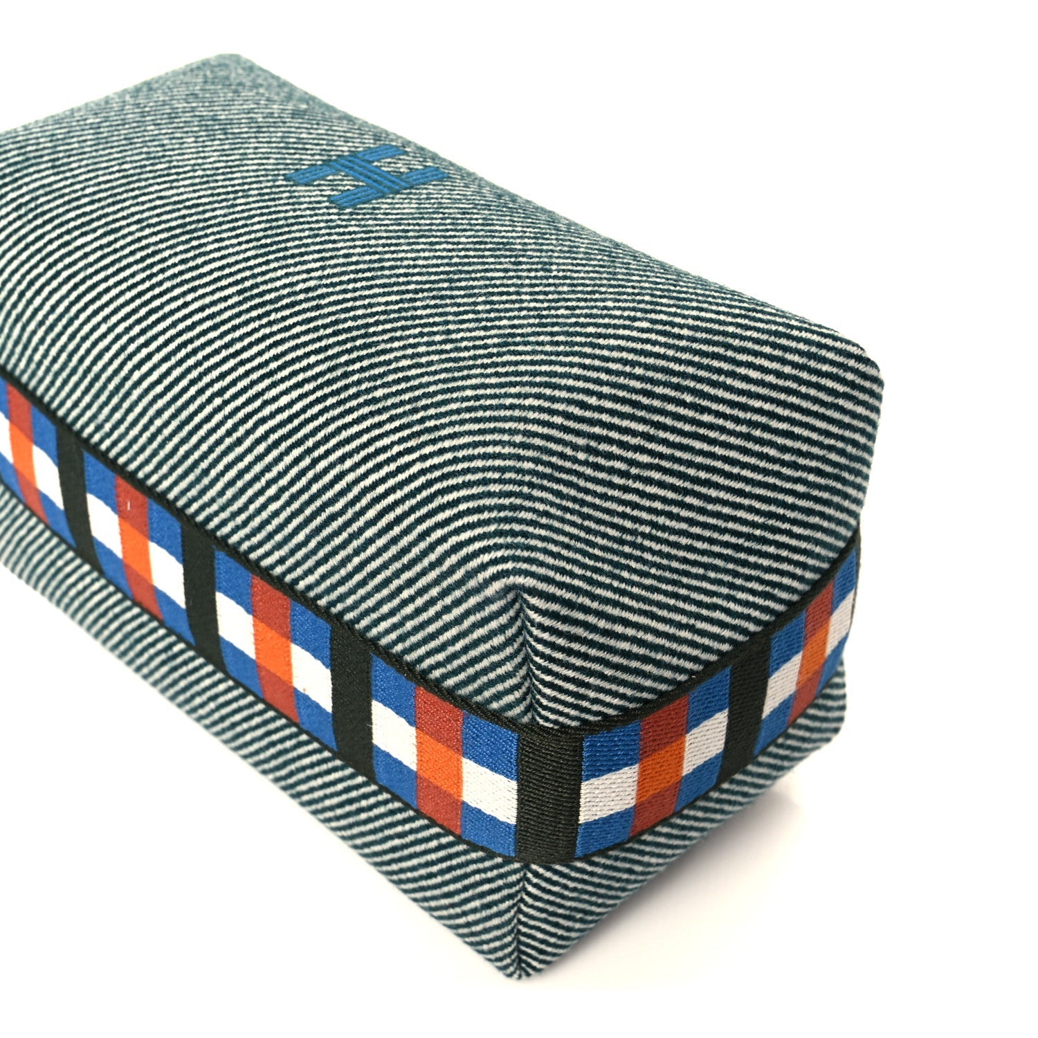 Wool Small Bride-A-Brac H Natte Pouch Bleu