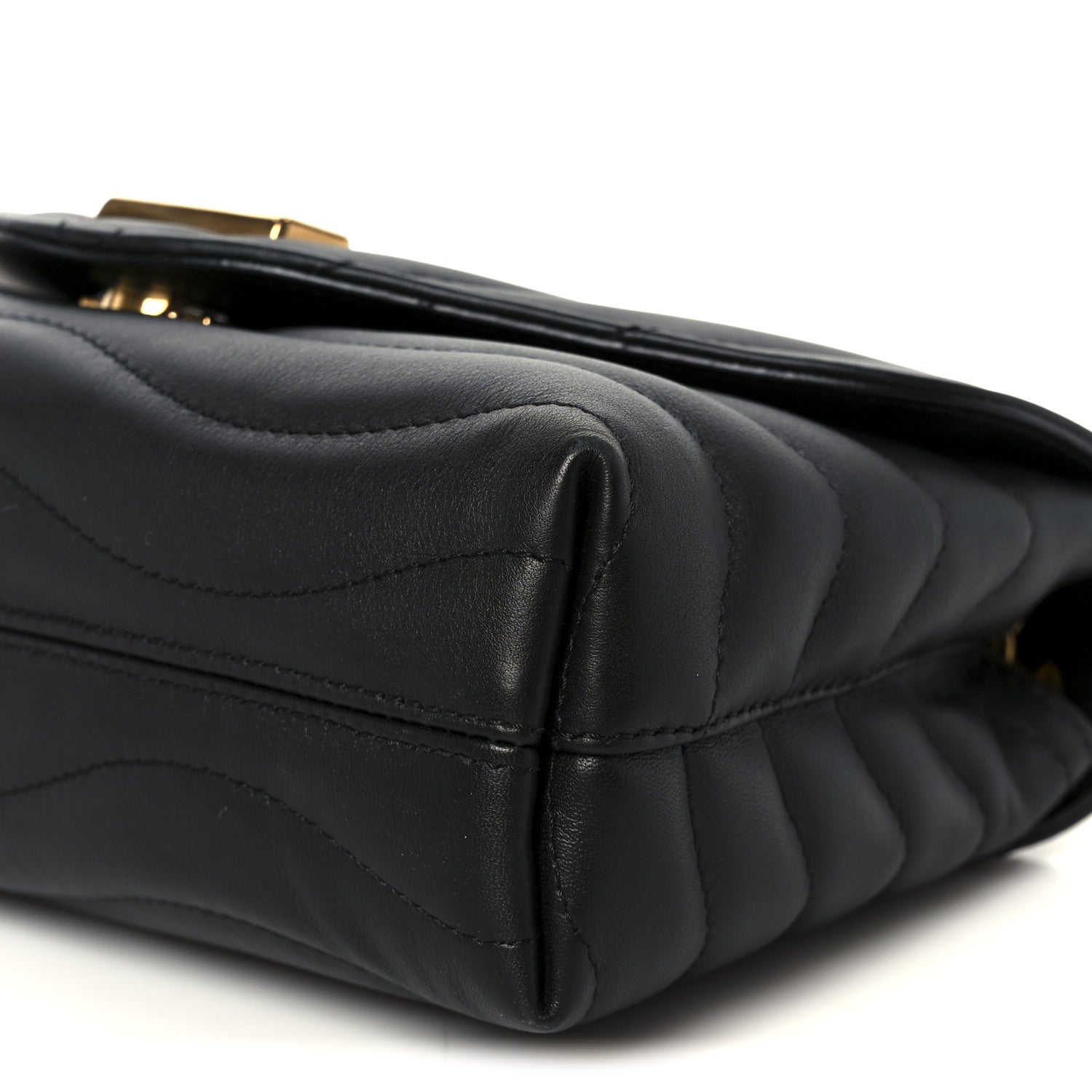 Calfskin LV New Wave Chain Bag Black