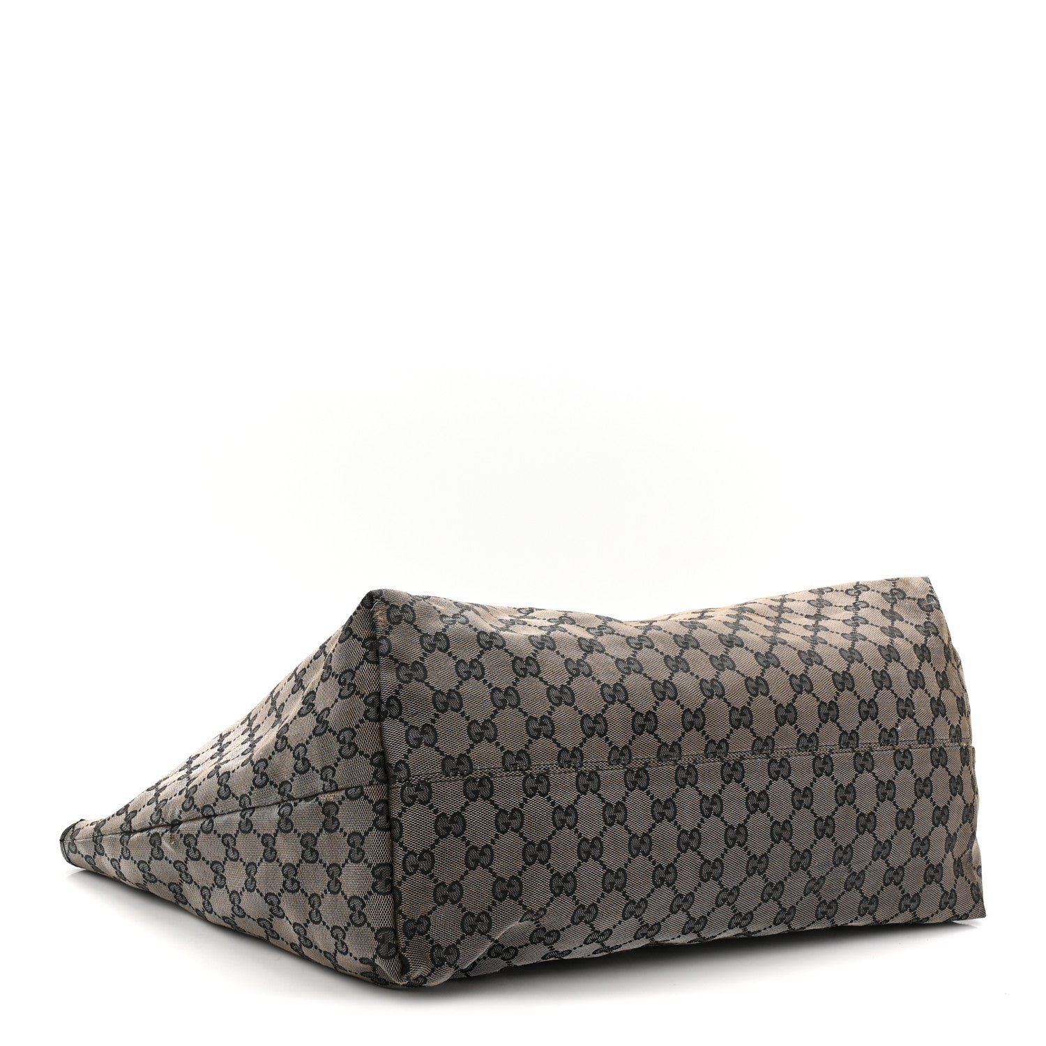 Metallic Monogram Canvas Tote Black