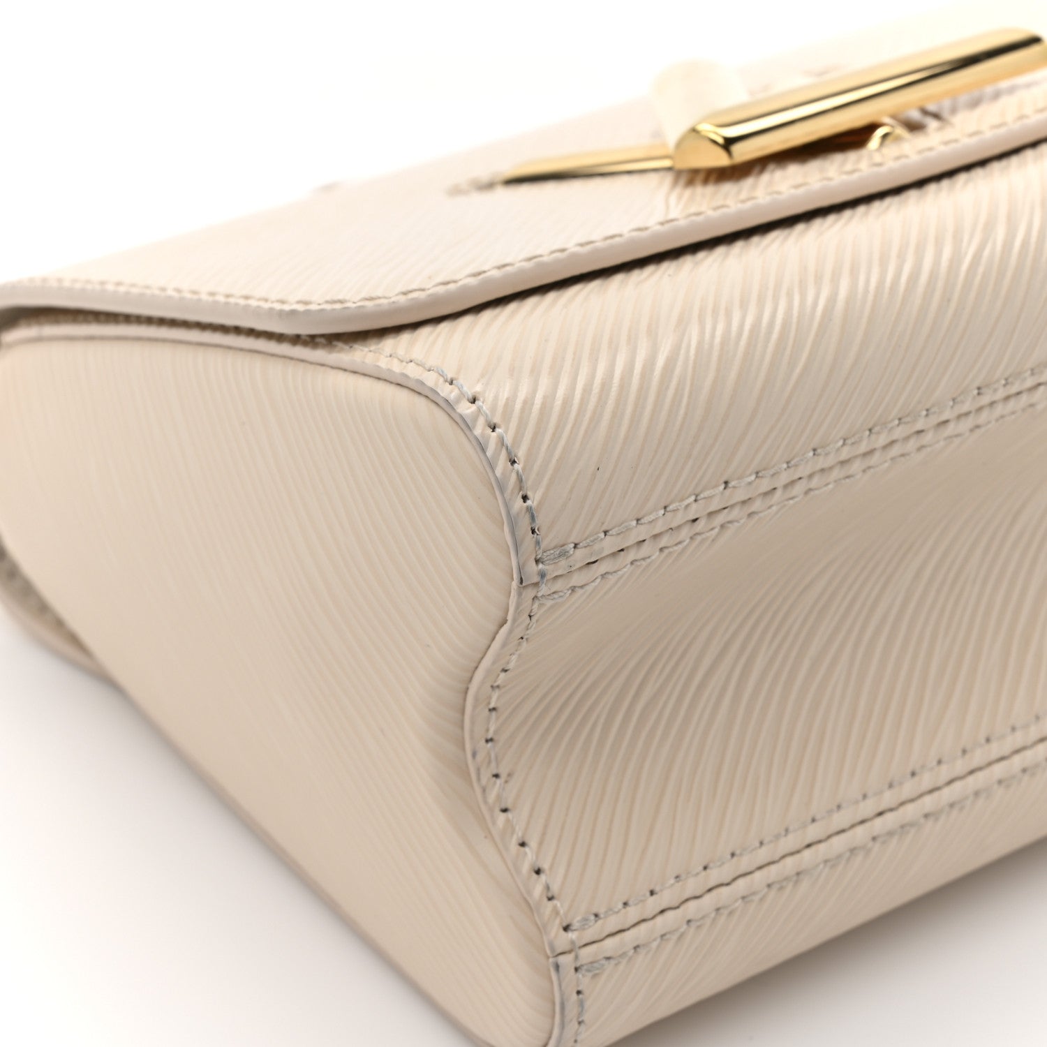 Epi Twist Braided Chain Shoulder Bag PM Quartz White