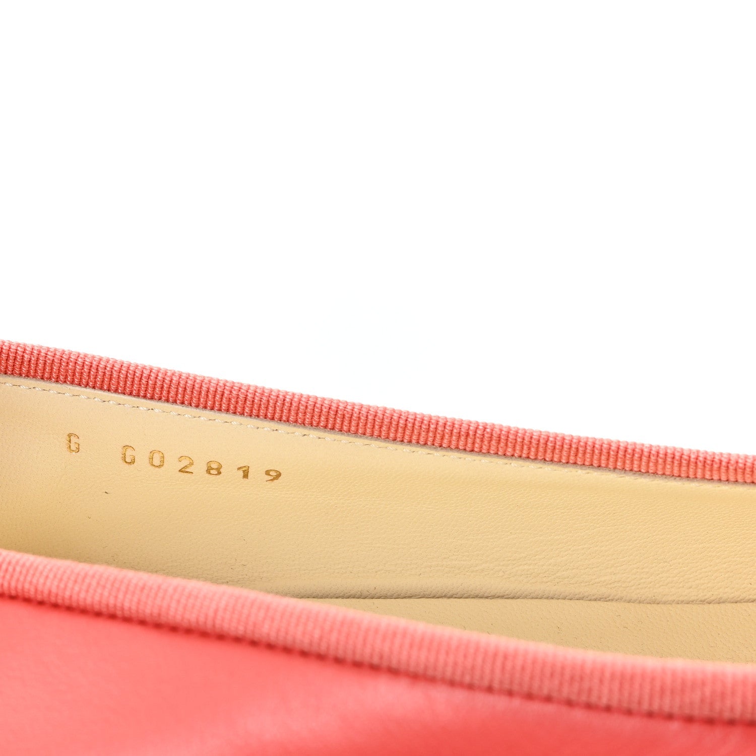 Lambskin Cap Toe Ballerina Flats 38 Coral