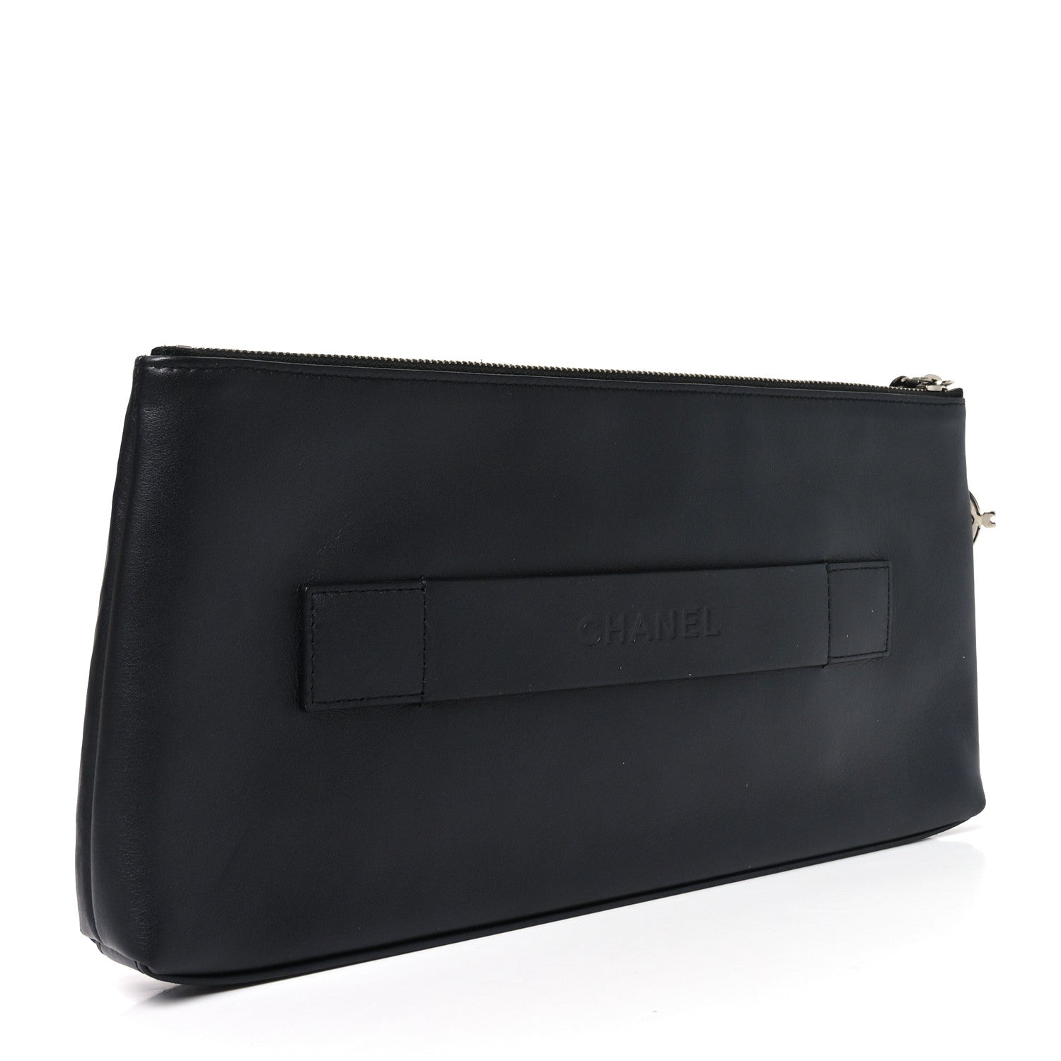 Metallic Calfskin Keyboard Pouch Black