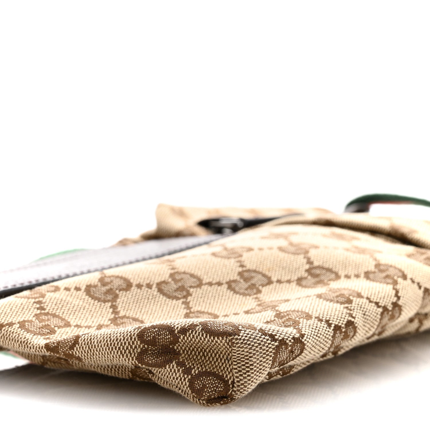 GG Monogram Double Pocket Belt Bag Dark Brown