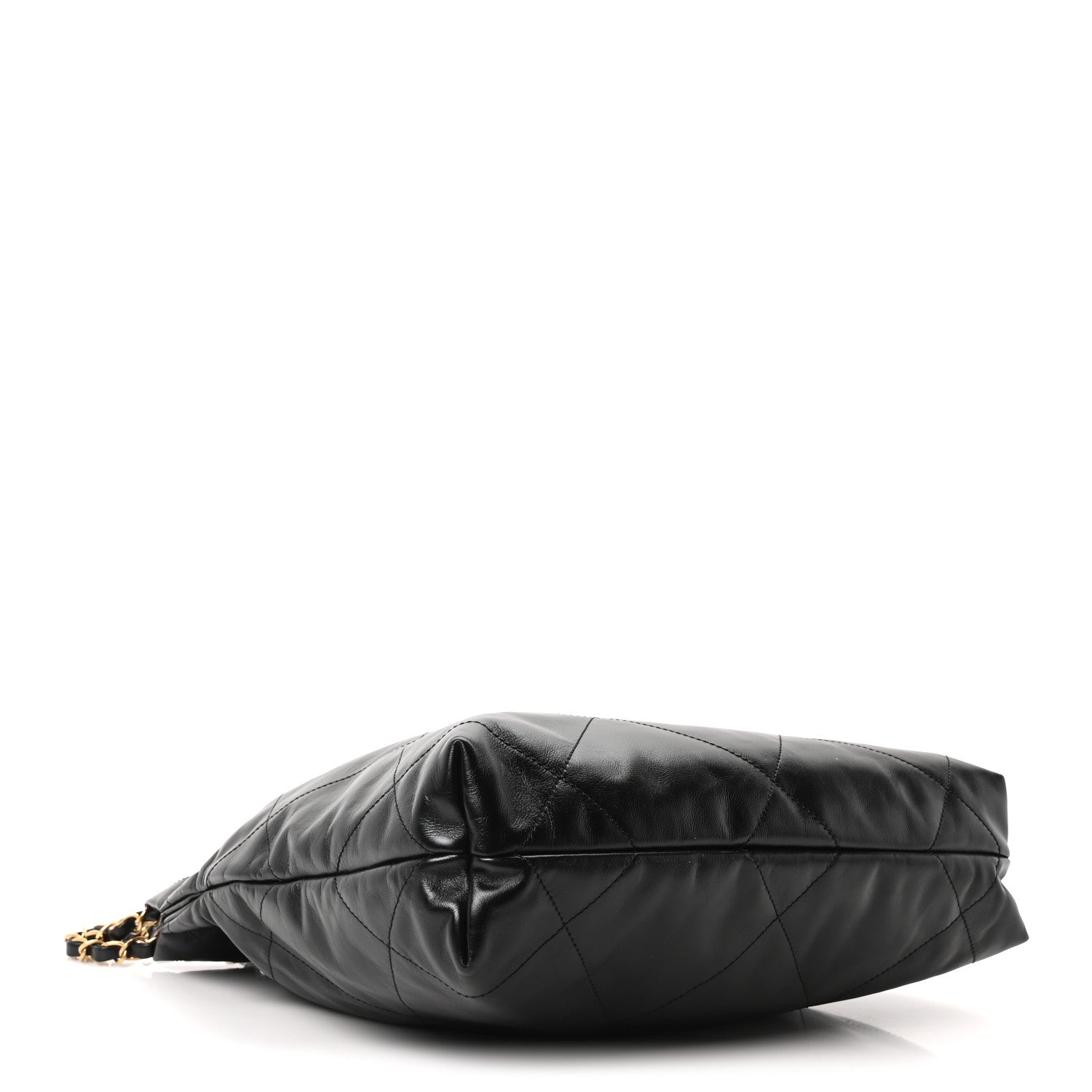 Shiny Calfskin Quilted Small Chanel 22 Black
