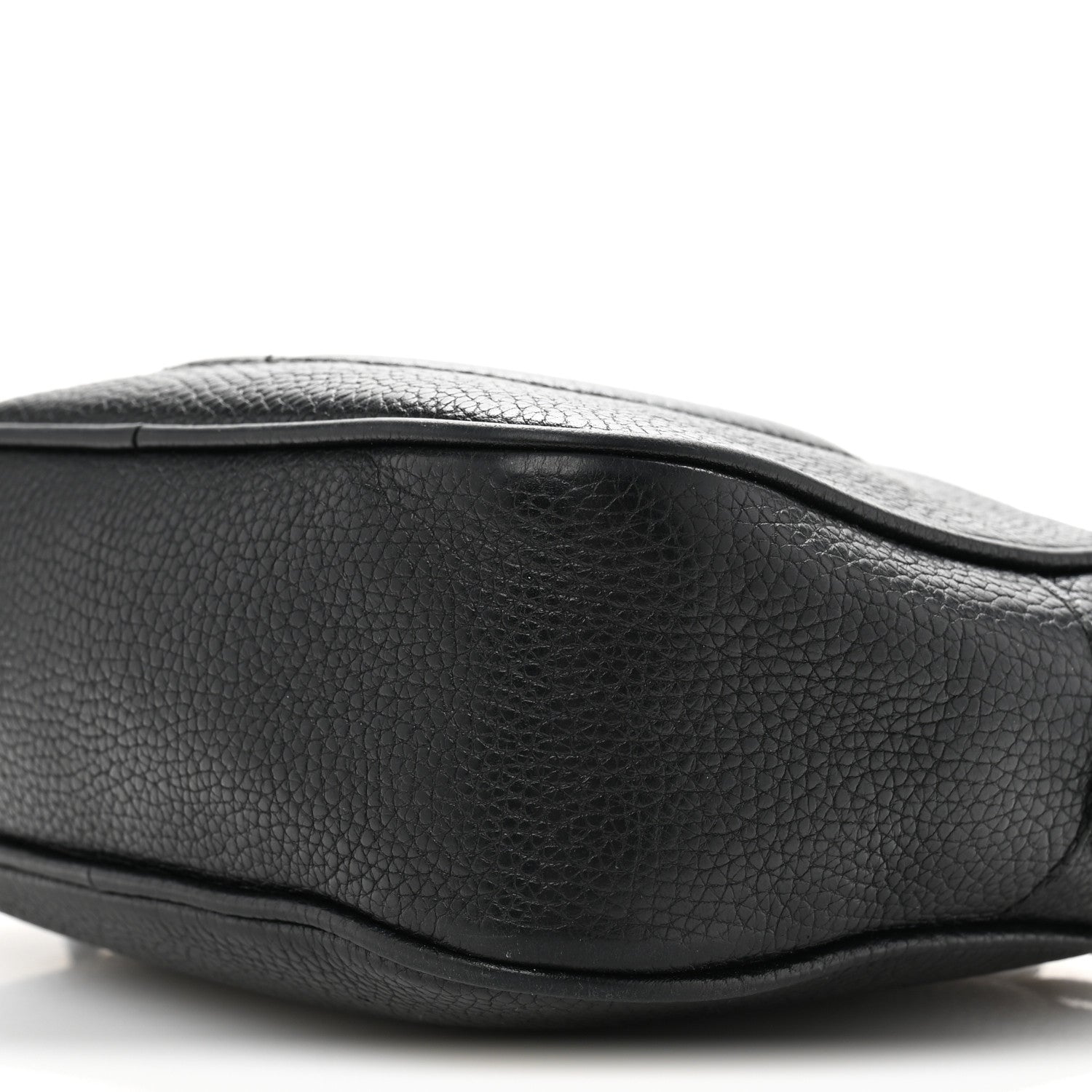 Pebbled Calfskin Small Soho Disco Bag Black