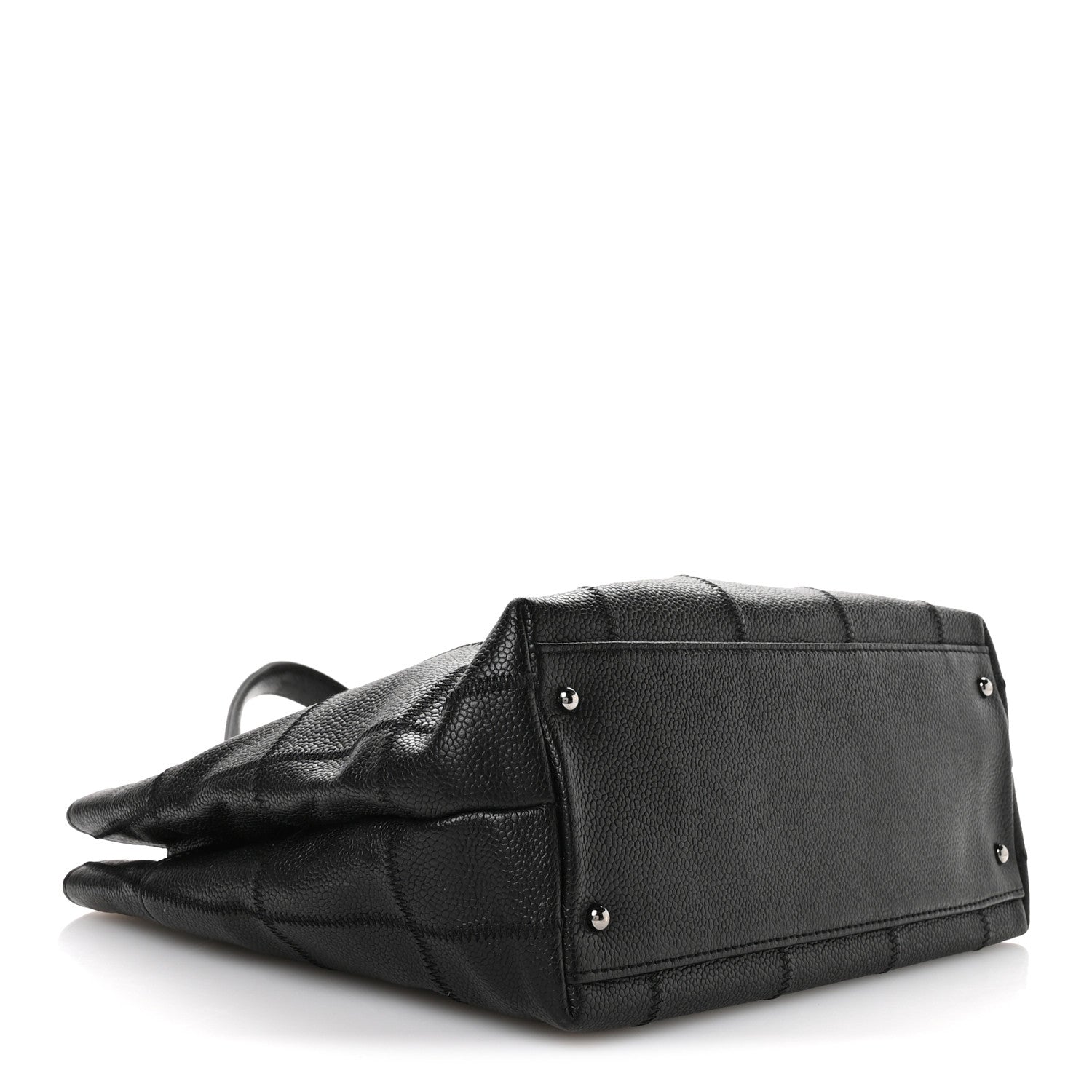 Caviar Quilted Chocolate Bar Tote Black