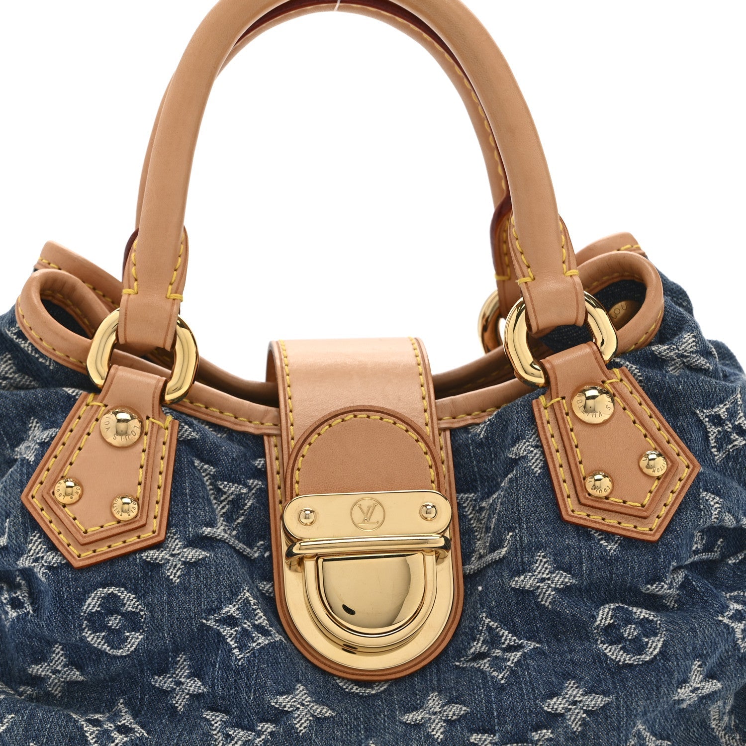 Monogram Denim Pleaty  Blue