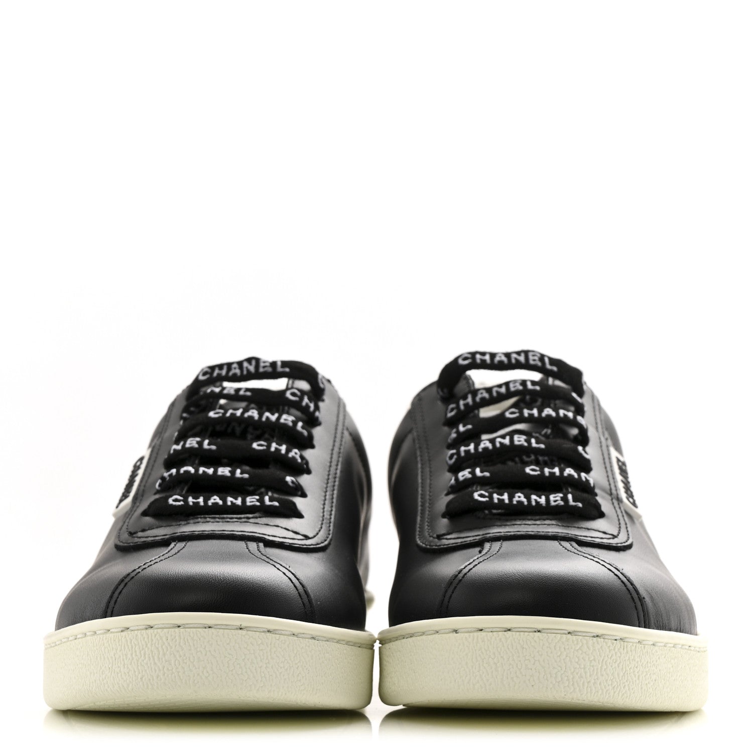 Calfskin CC Womens Sneakers 36 Black