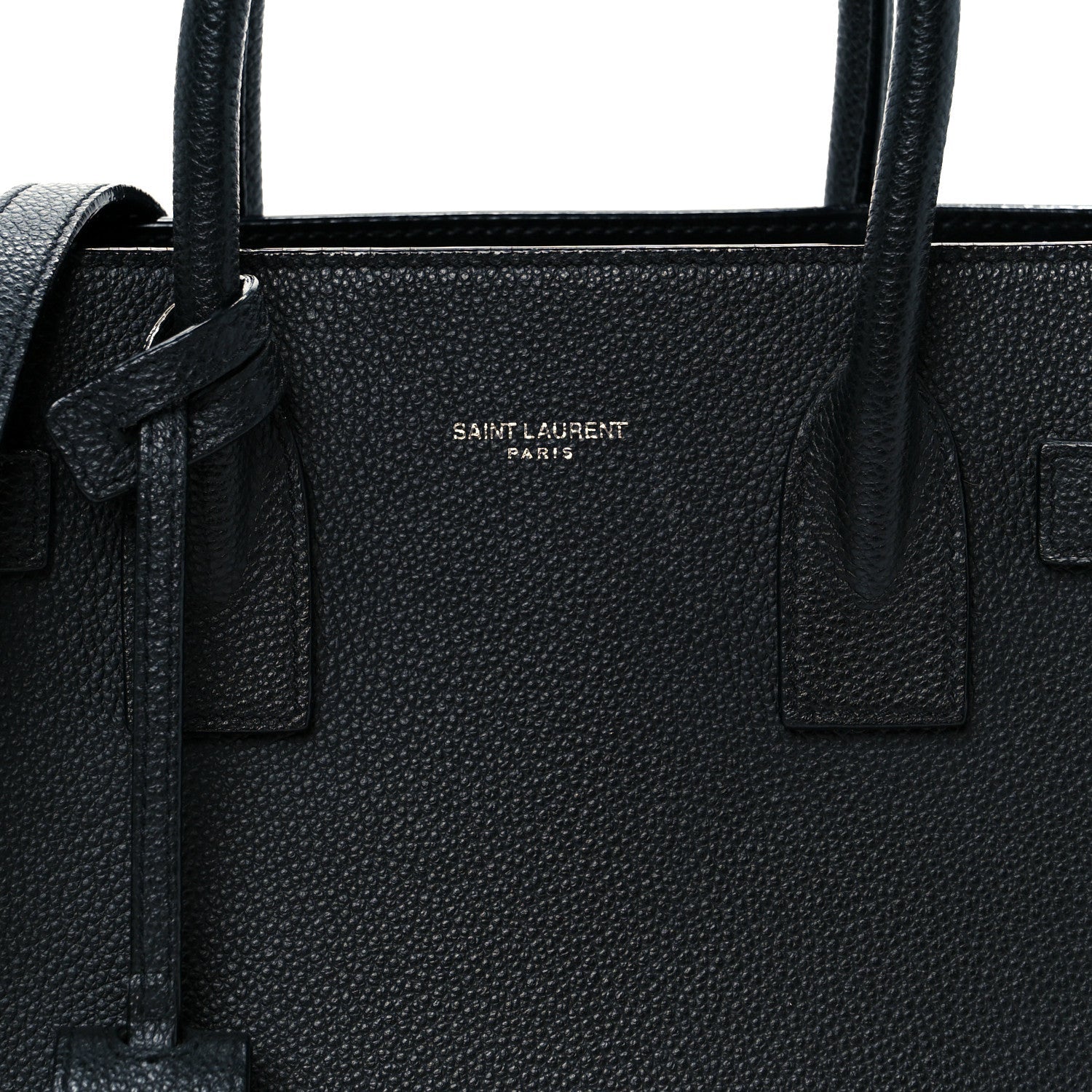 Grained Calfskin Baby Sac De Jour Black