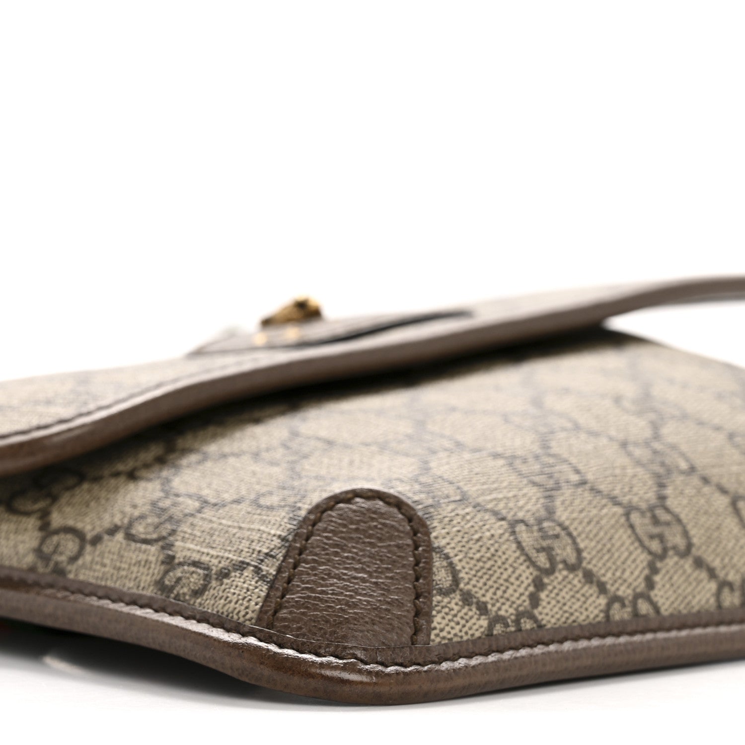 GG Supreme Monogram Neo Vintage Web Belt Bag Brown