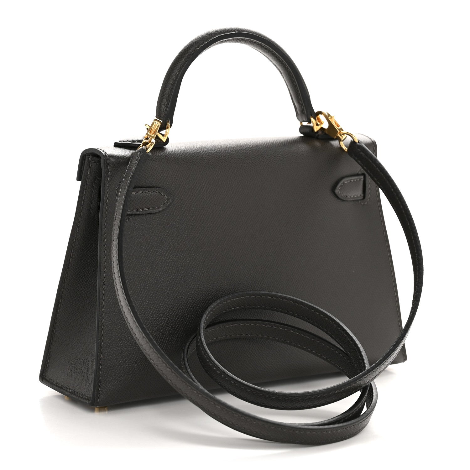 Madame Calfskin Mini Kelly Sellier 20 Graphite