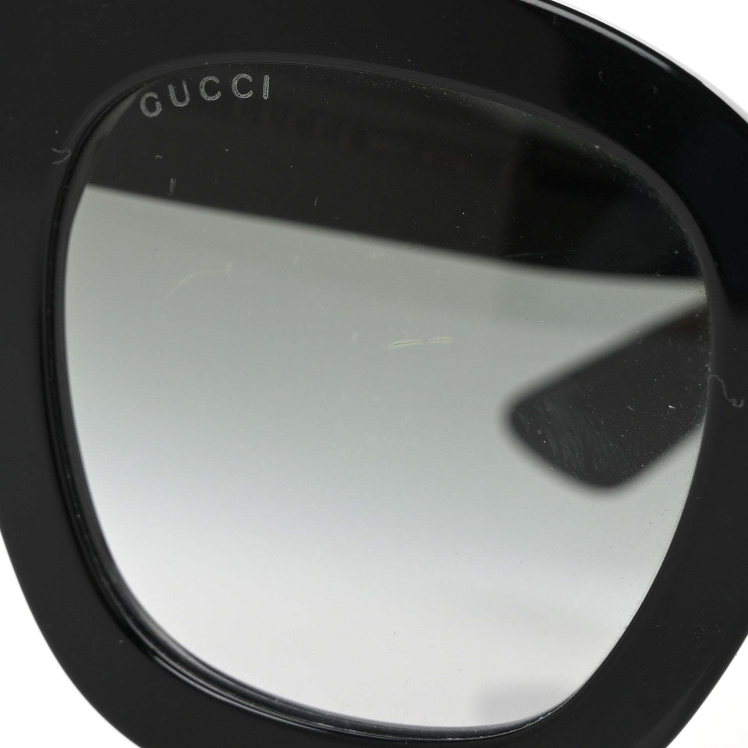 Acetate Crystal Star Round Frame Sunglasses GG0208S Black