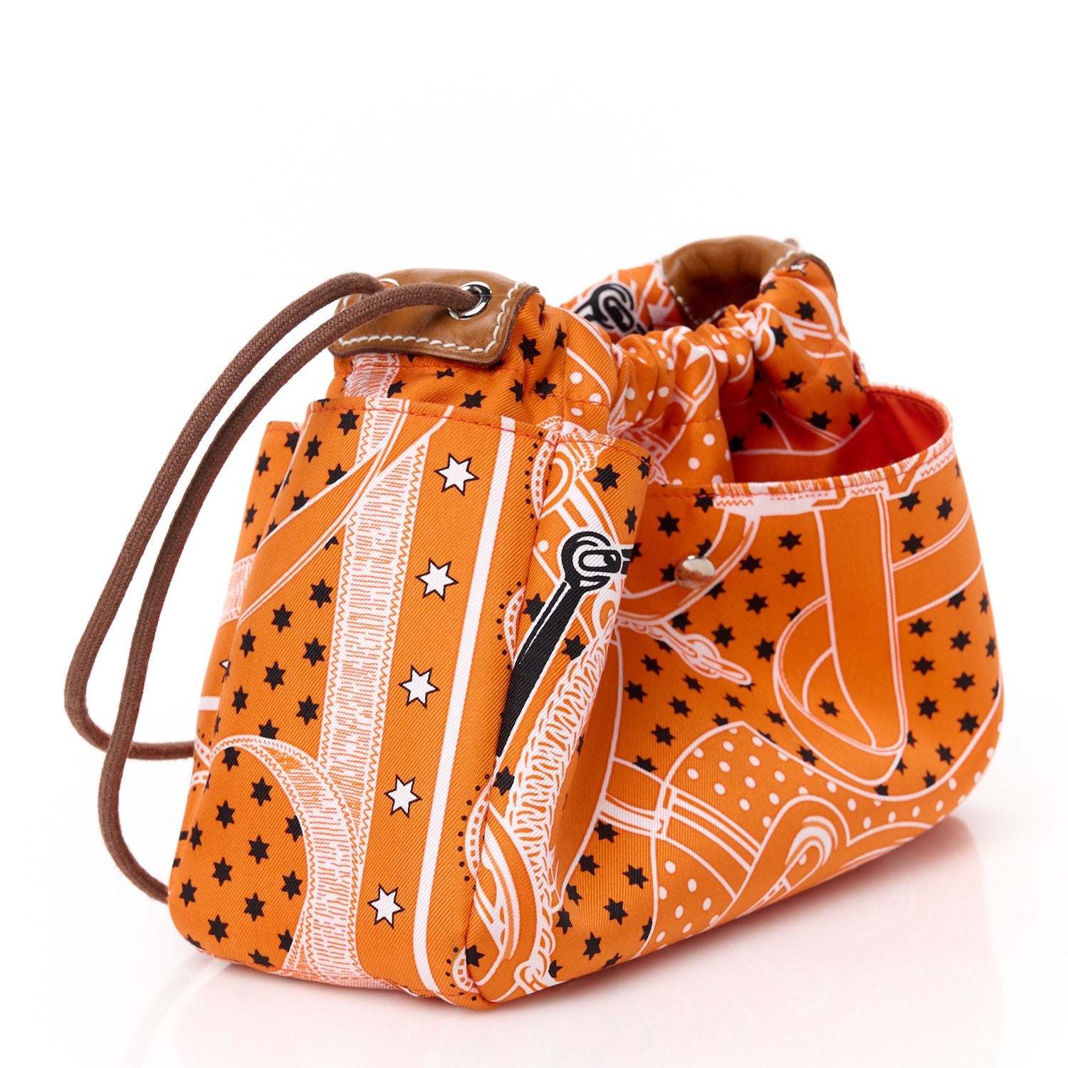 Barenia Silk Eperons d'Or Fourbi 25 MM Bag Insert Orange Fauve