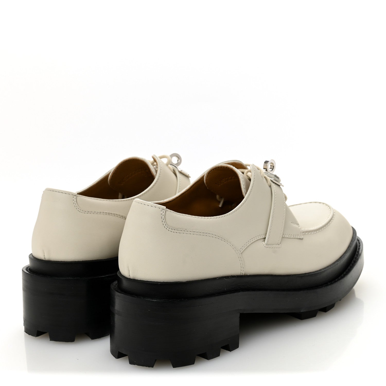 Glossed Calfskin First Derby 36.5 Beige Glaise