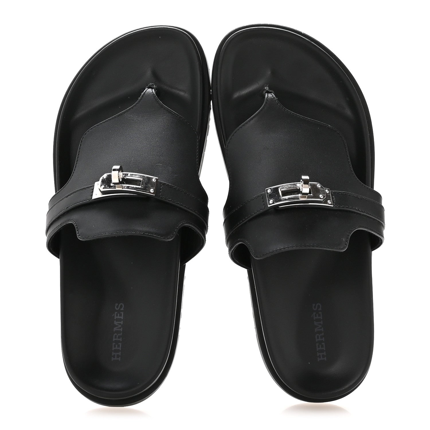 Calfskin Womens Empire Sandals 36.5 Black