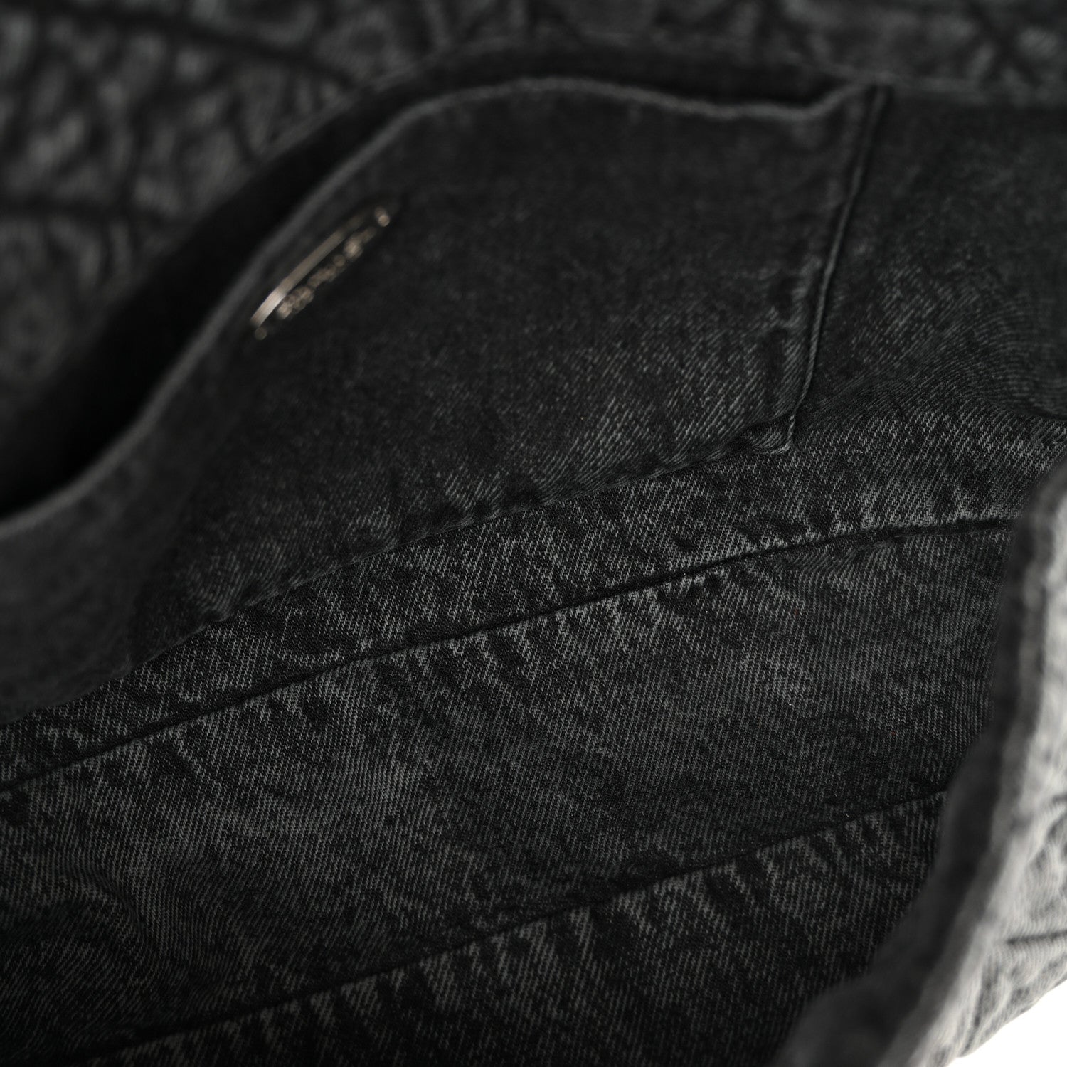 Denim Quilted Denimpression Flap Grey Black