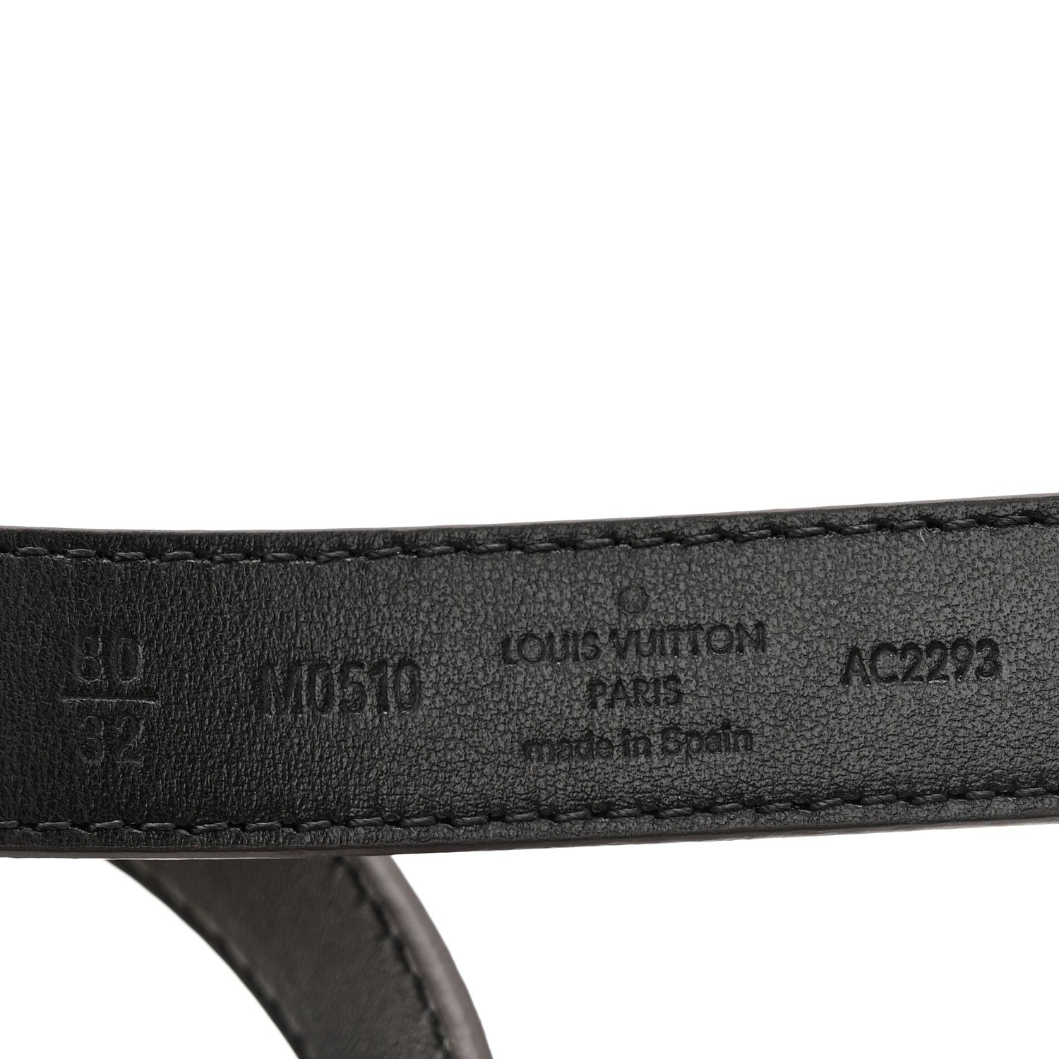 Monogram 20MM LV Circle Prime Reversible Belt 80 32 Black
