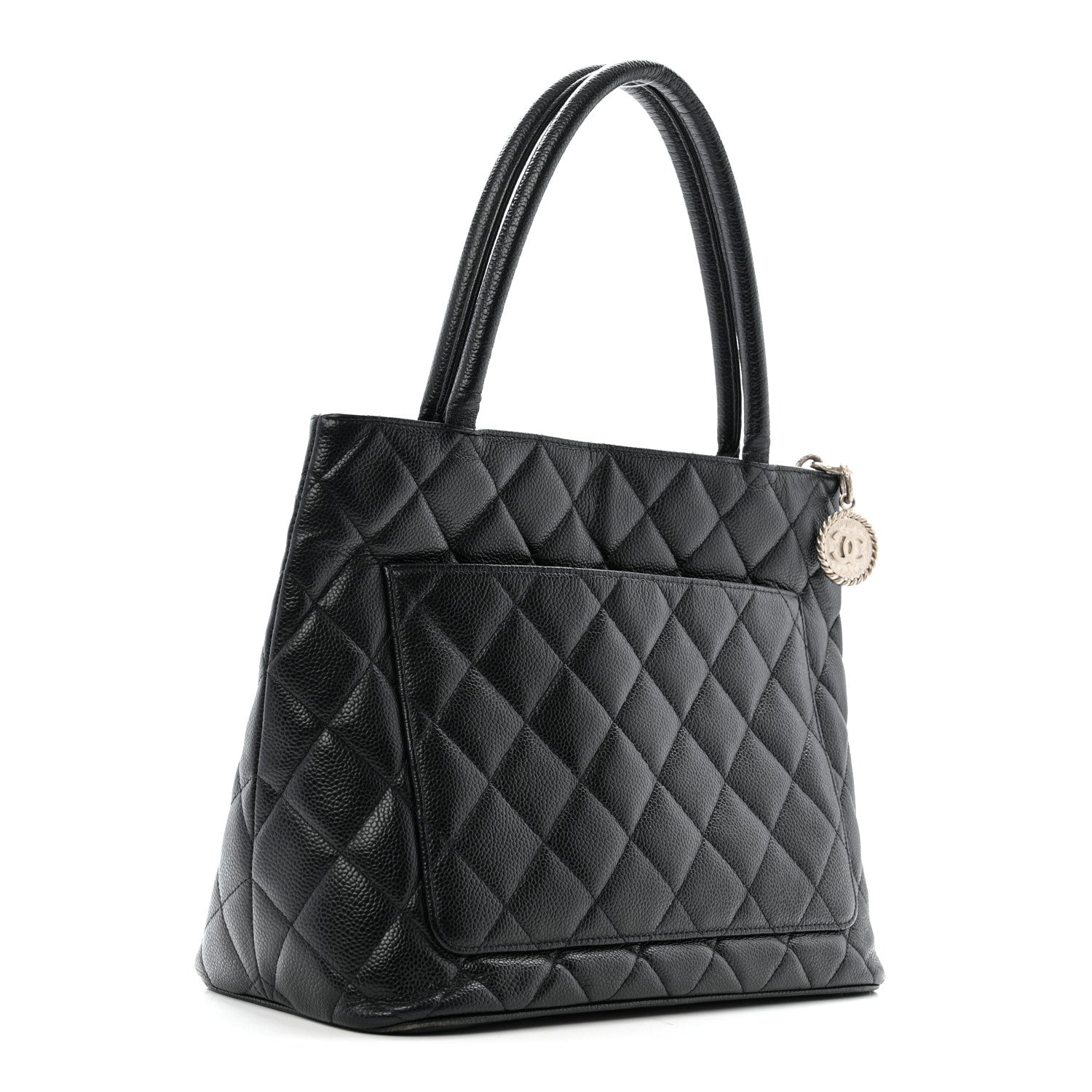 Caviar Quilted Medallion Tote Navy