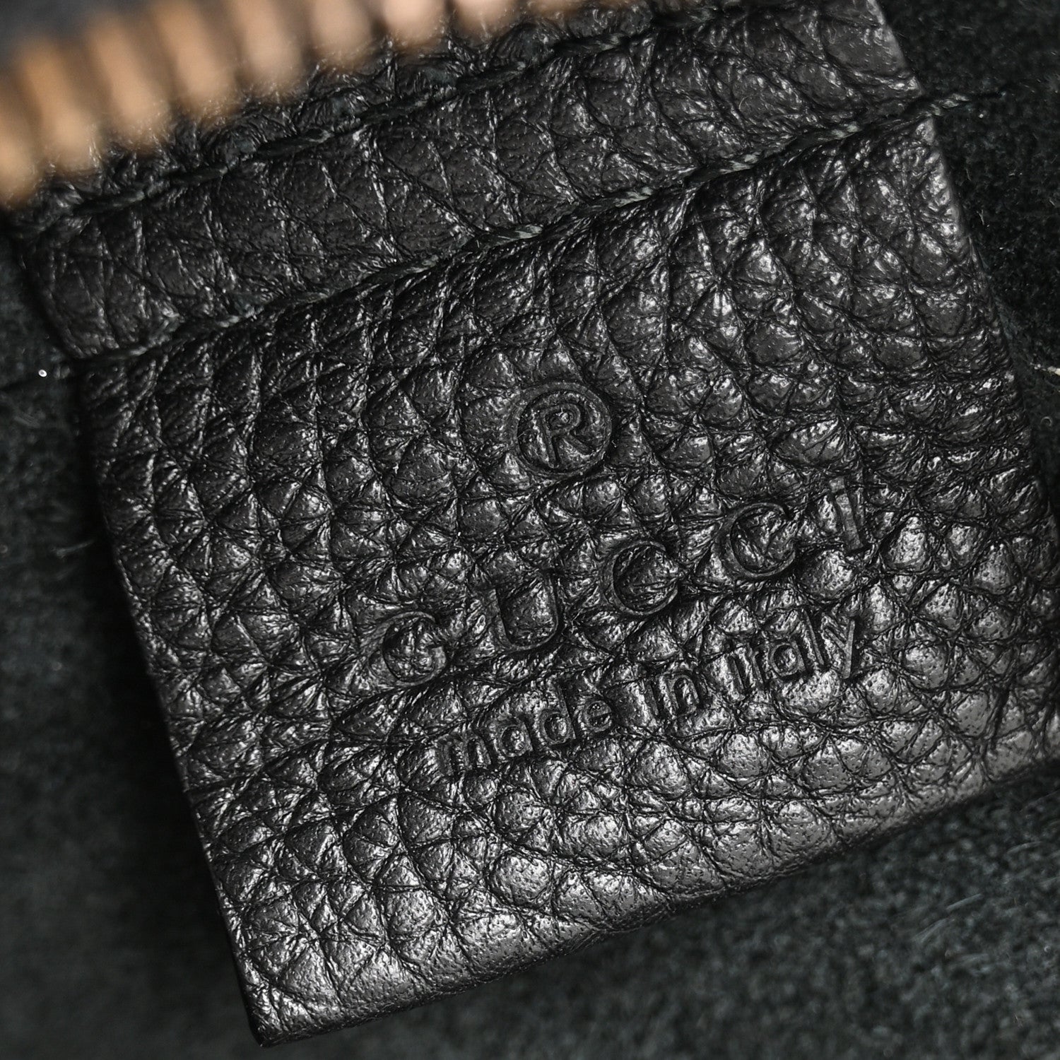 Pebbled Calfskin Large Logo Portfolio Clutch Black