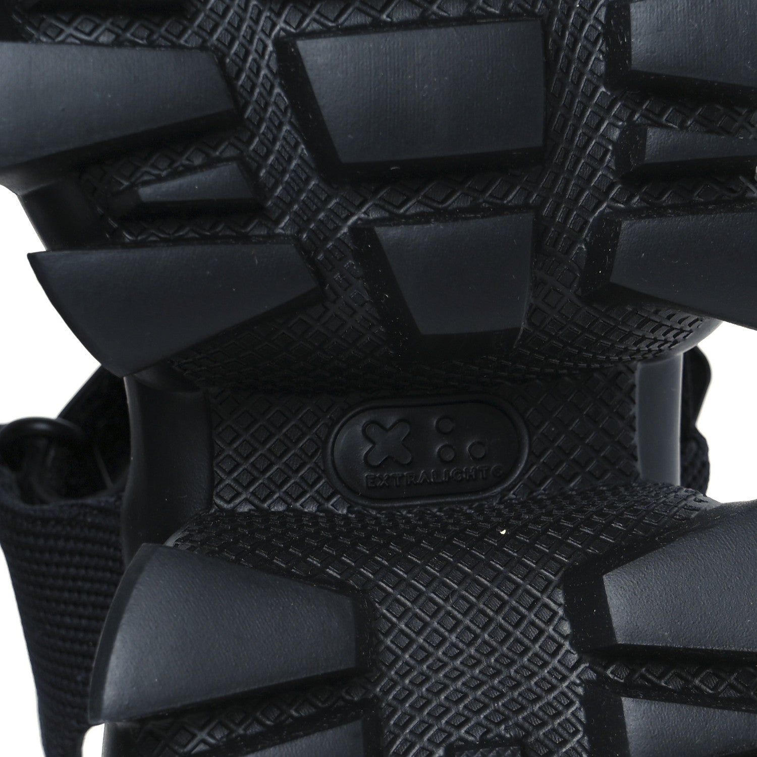 Nappa Logo Embossed Thunder Sole 50mm Sport Sandals 35.5 Black