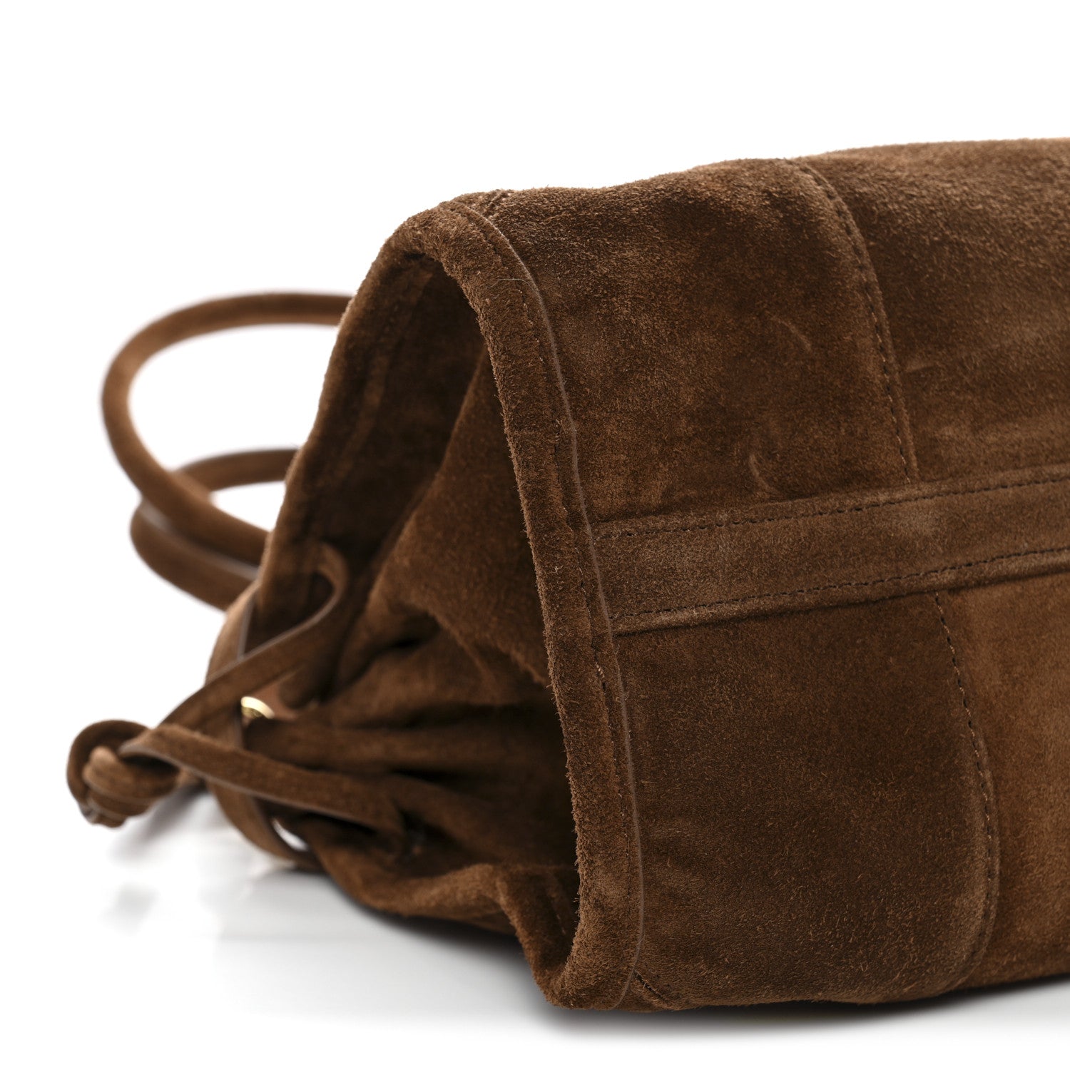 Suede Triangle Medium Bonnie Shoulder Bag Cacao