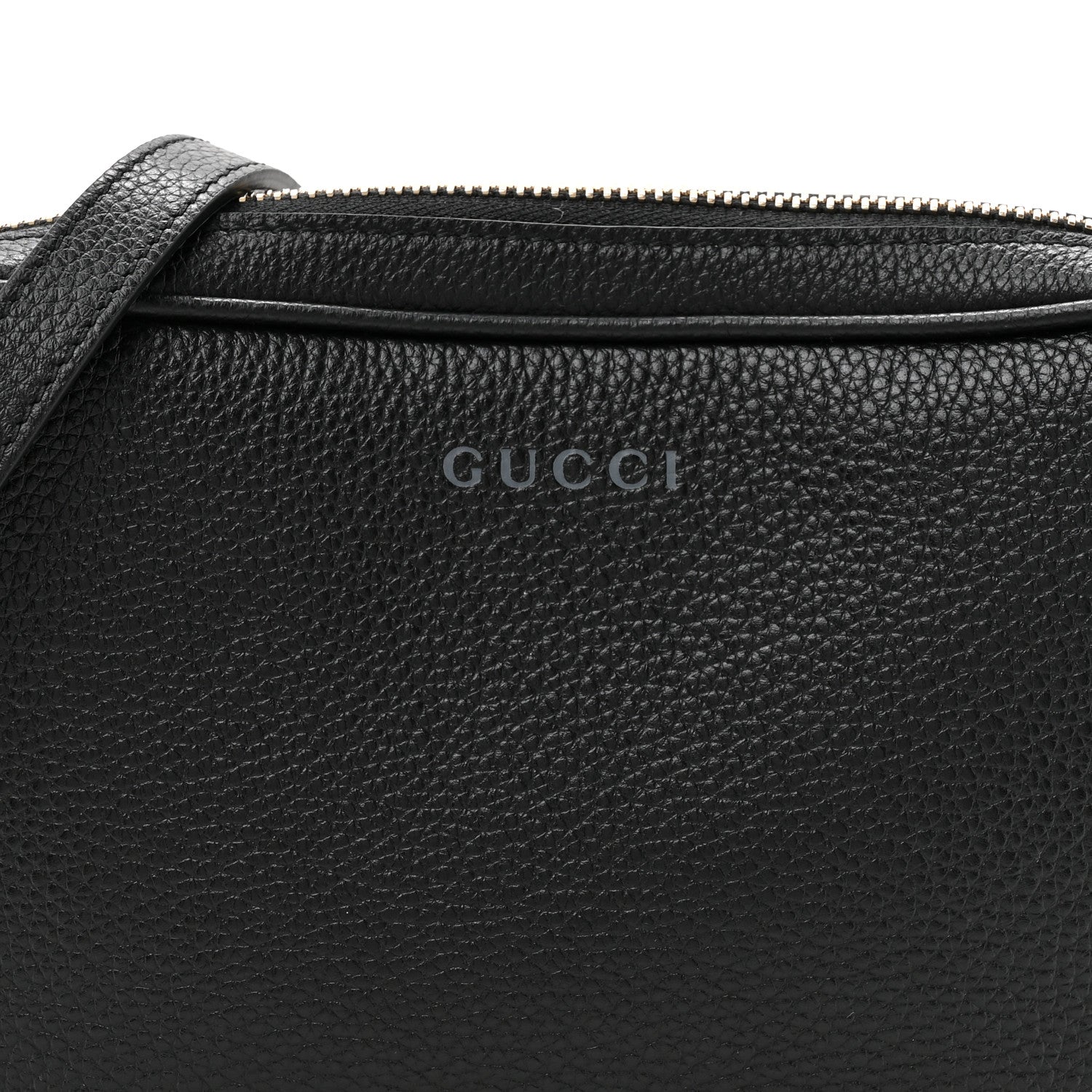 Pebbled Calfskin Shoulder Bag  Black