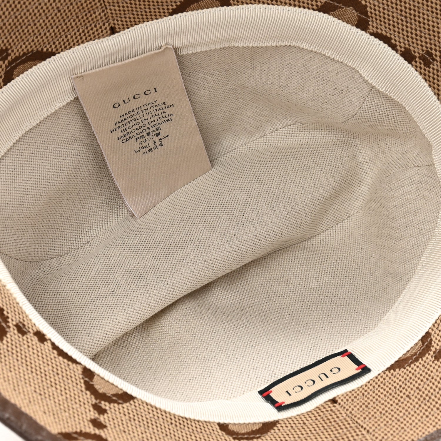 Monogram Jumbo GG Bucket Hat L Camel Ebony New Acero