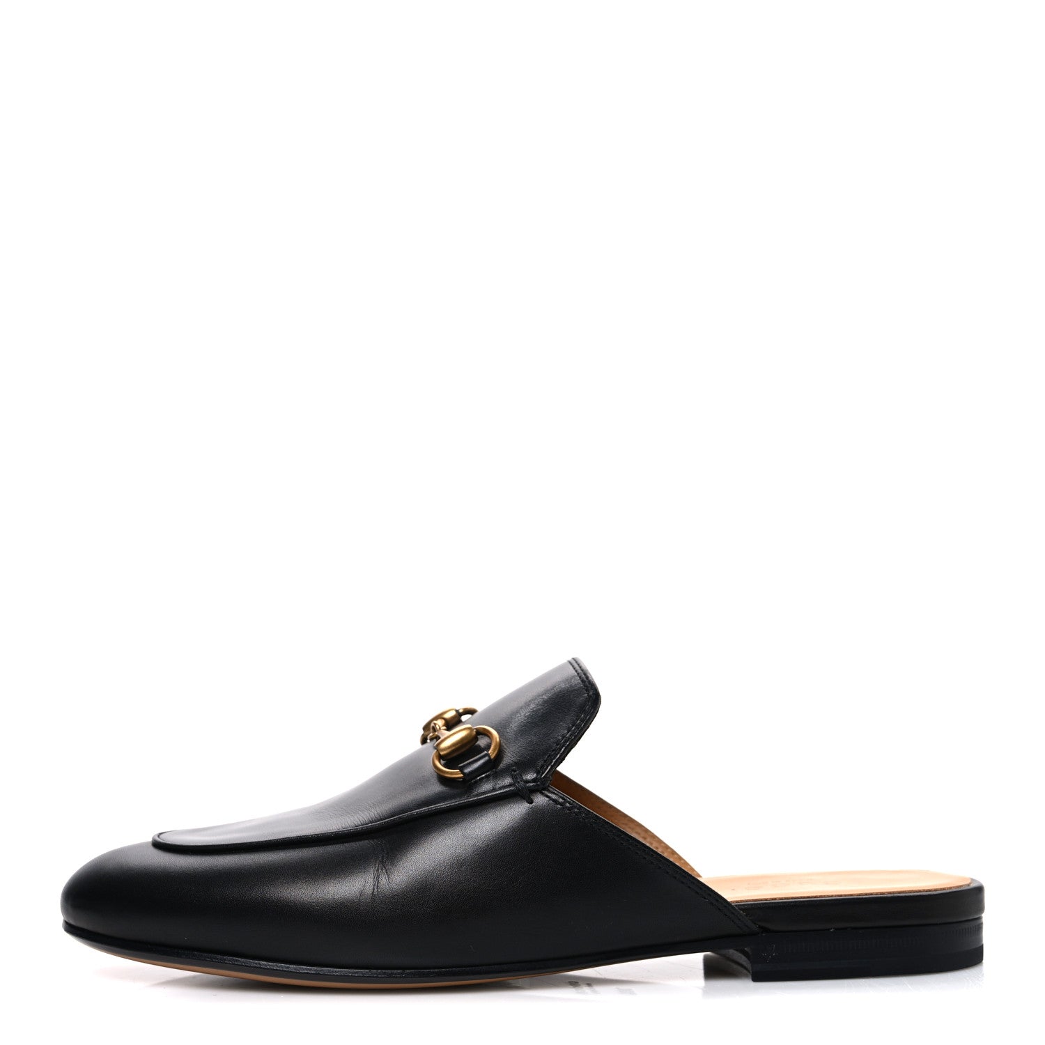 Calfskin Womens Princetown Slippers 36.5 Black