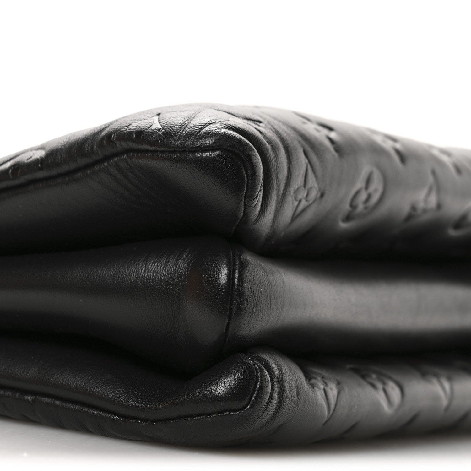 Lambskin Embossed Monogram Coussin PM Black