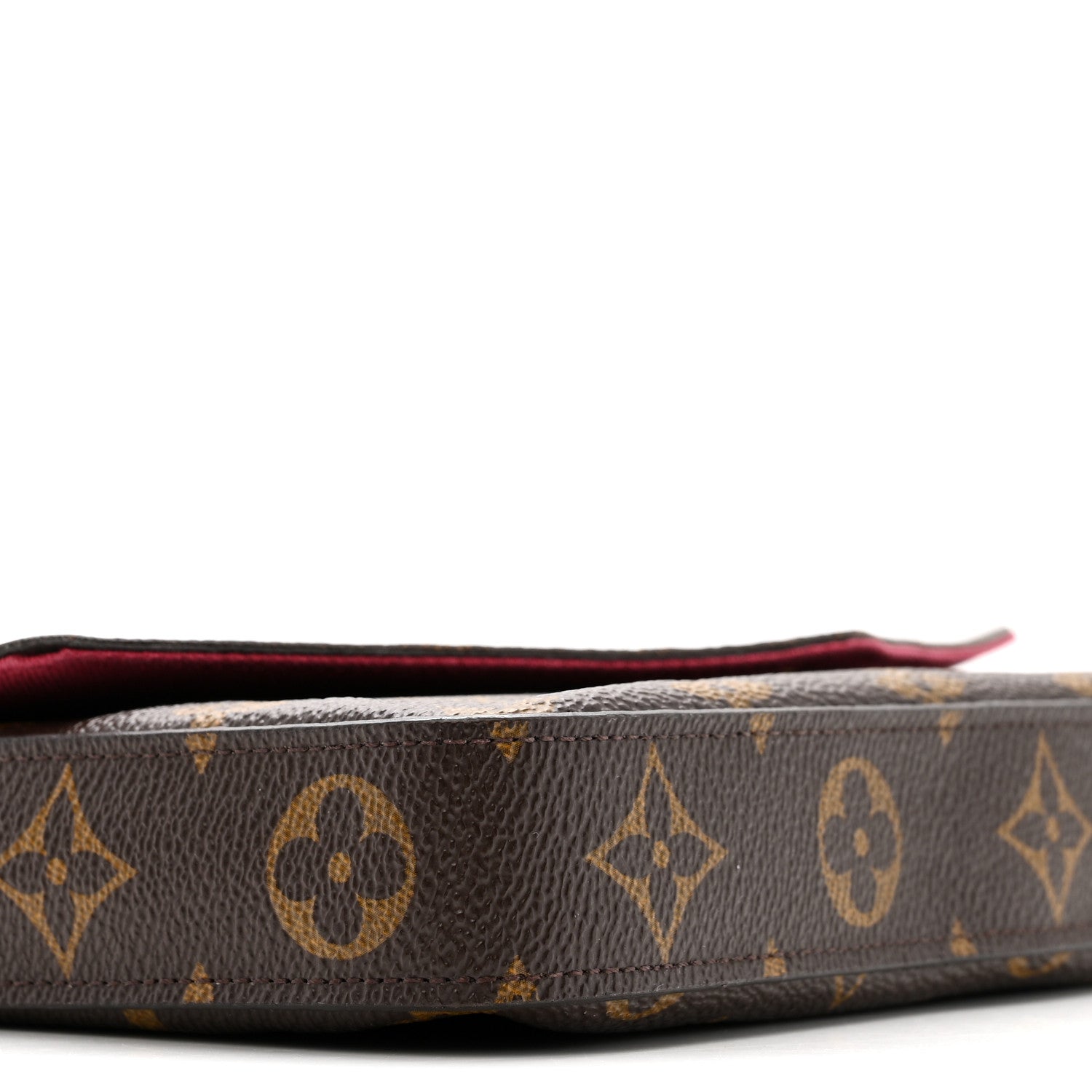 Monogram Pochette Felicie Chain Wallet Fuchsia