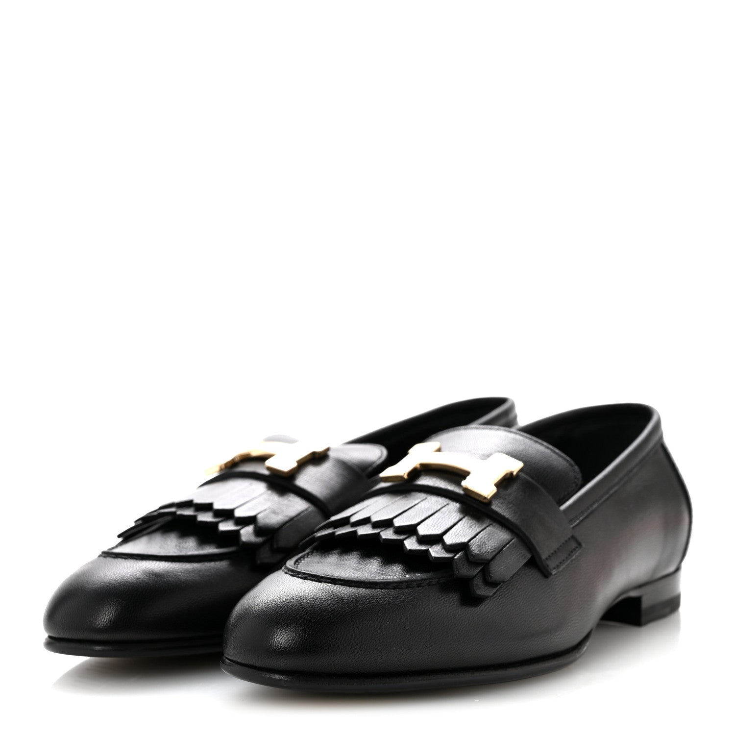 Goatskin Womens Royal Loafers 35 Black