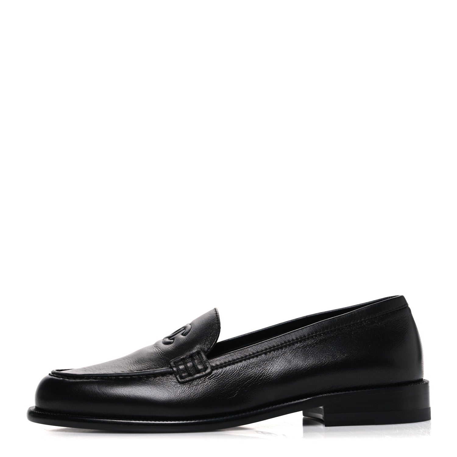 Lambskin CC Mocassin Loafers 38 Black