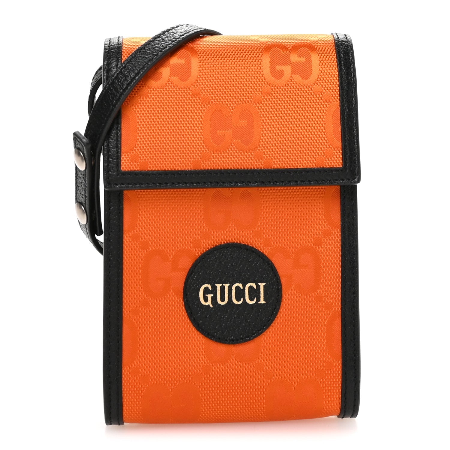 Econyl Nylon Monogram Off The Grid Crossbody Bag Carrot Orange Black