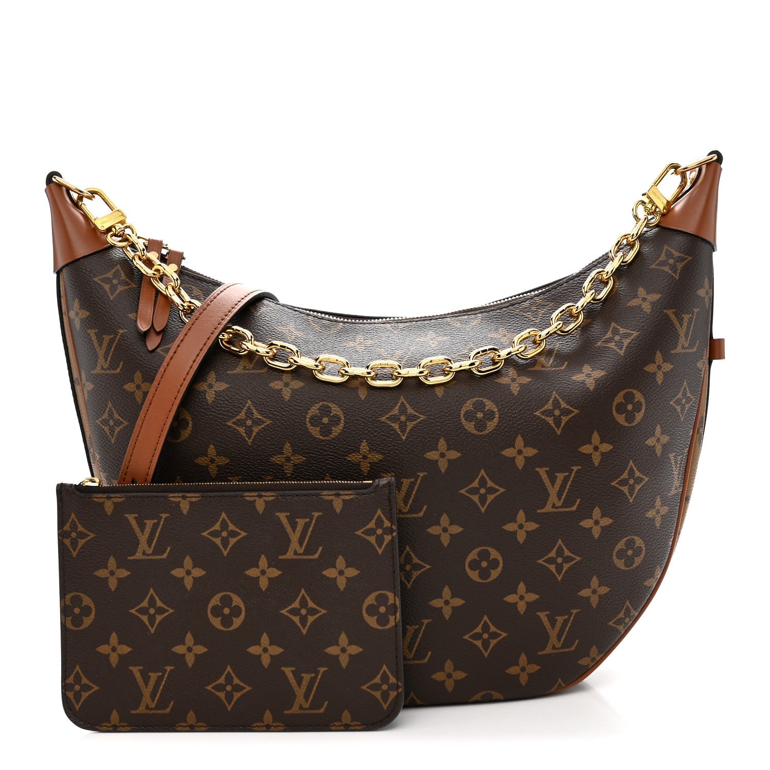 Reverse Monogram Loop Hobo
