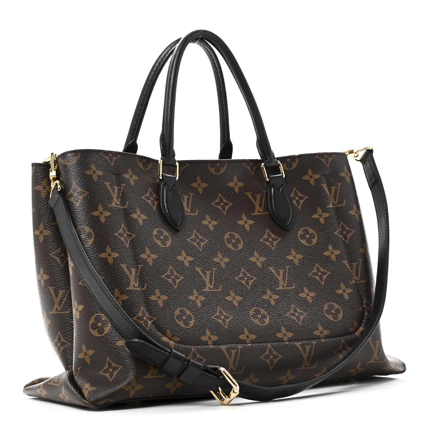 Monogram Flower Tote Black