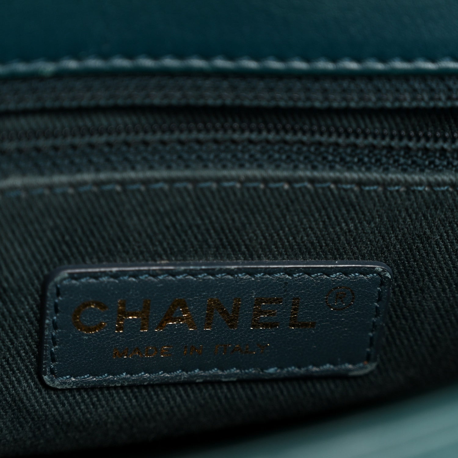 Calfskin Quilted East West Flap Dark Blue