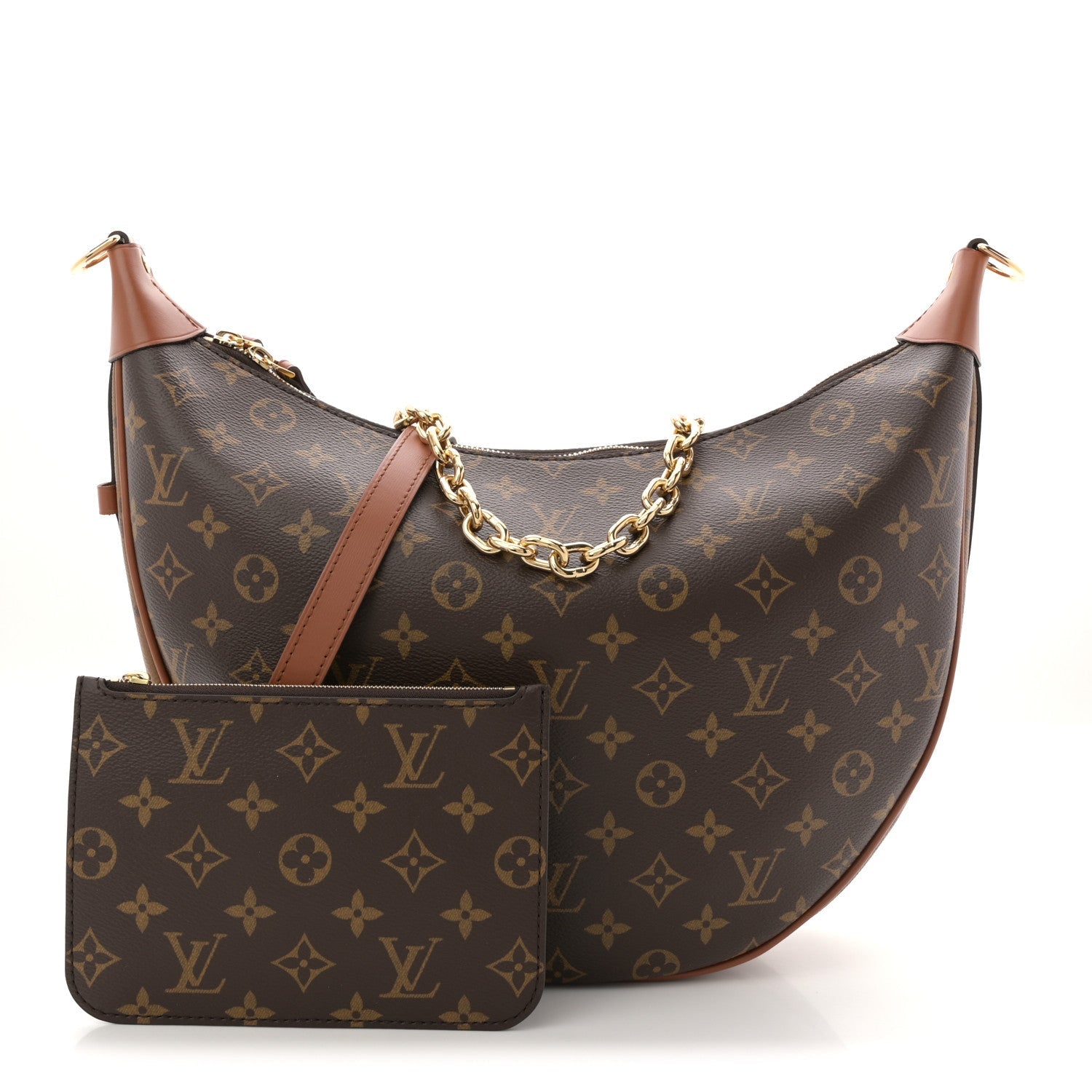 Reverse Monogram Loop Hobo