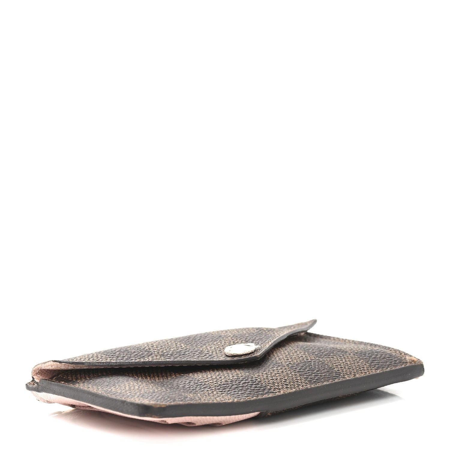 Damier Ebene Recto Verso Card Holder Rose Ballerine