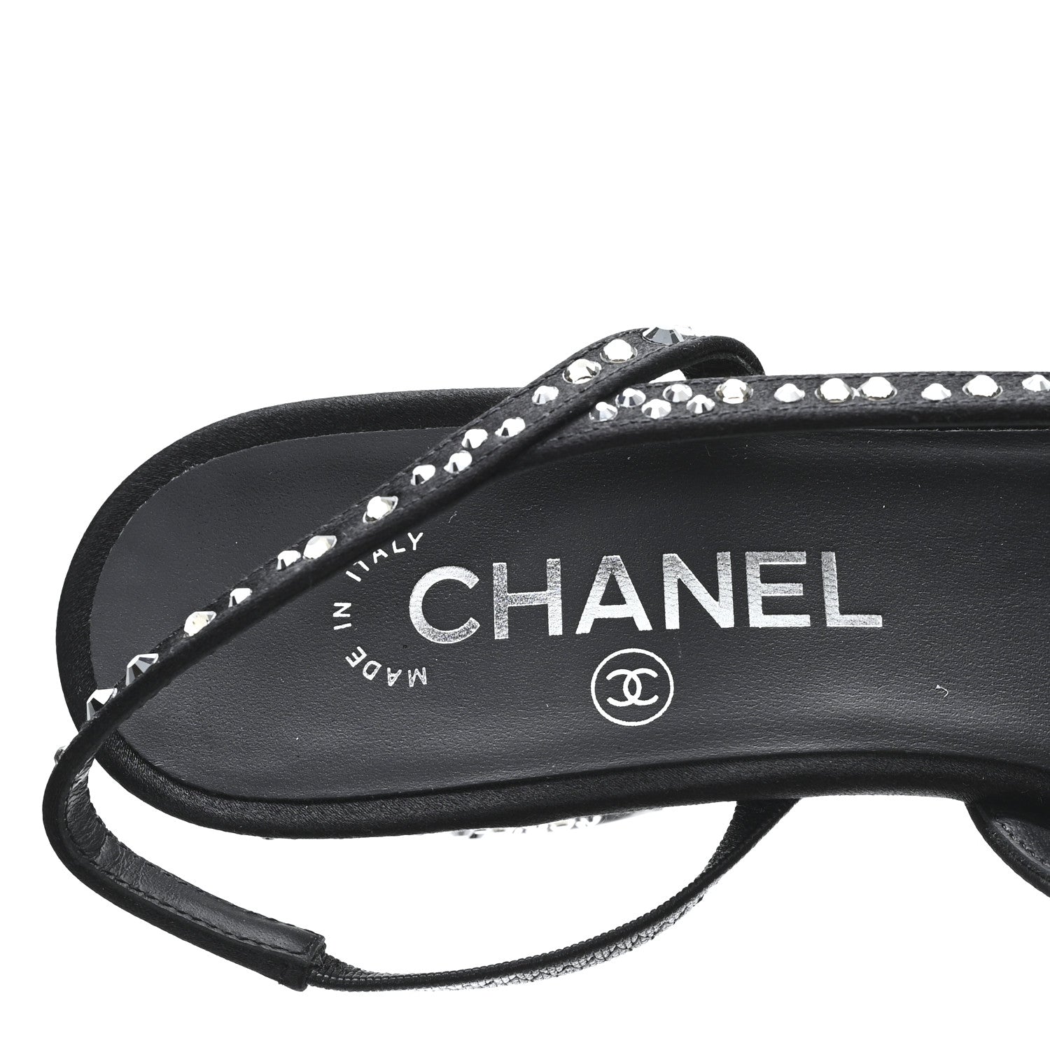 Strass Cap Toe CC Slingback Pumps 38.5 Black