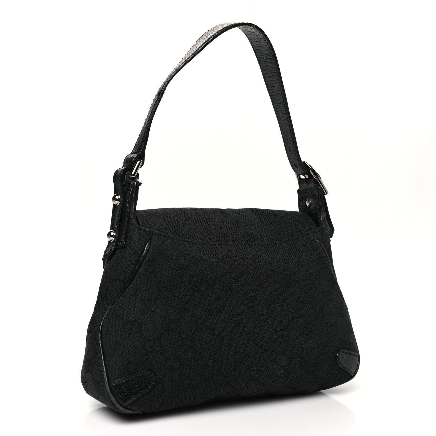Monogram Horsebit Chain Flap Bag Black