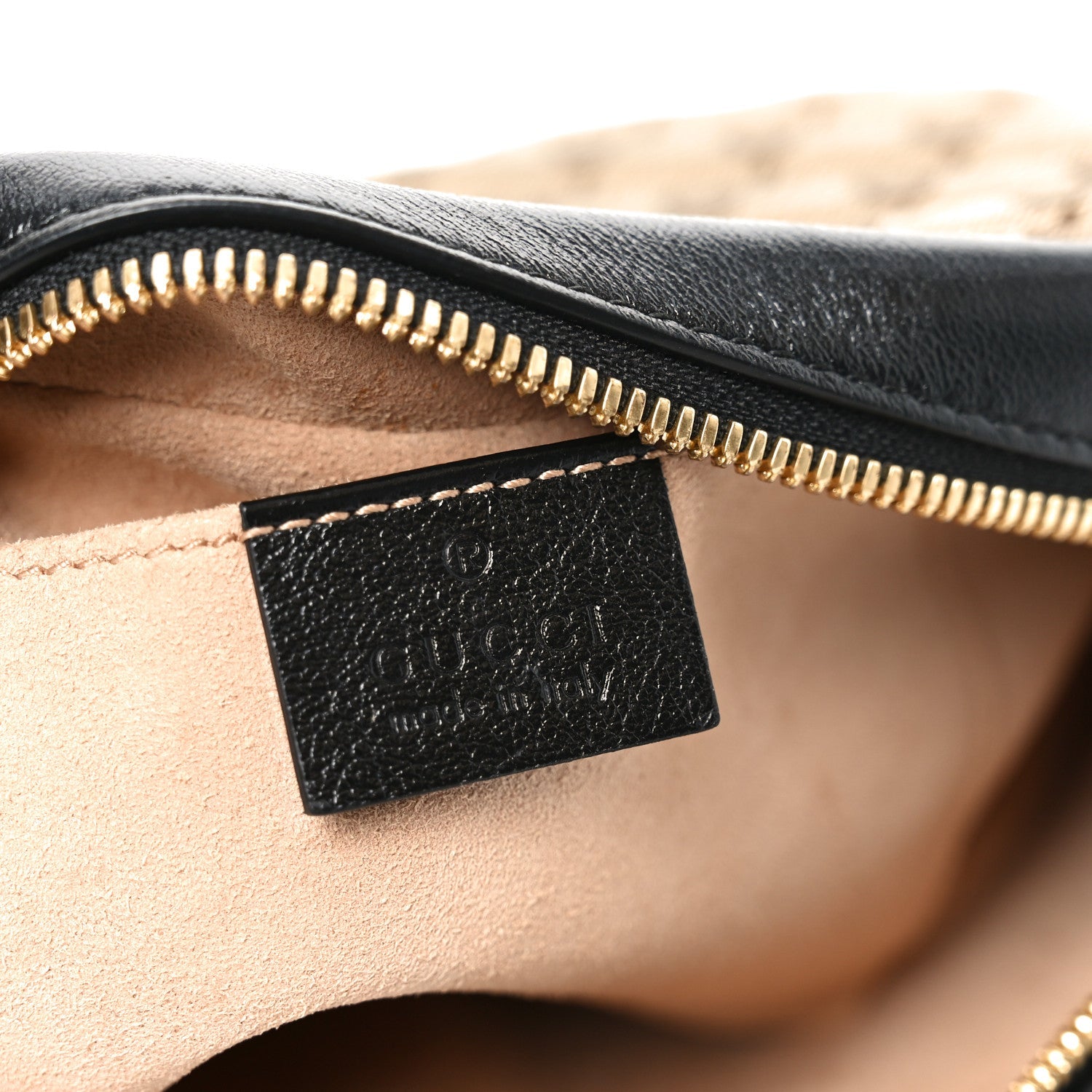 Monogram Matelasse Diagonal Small GG Marmont Chain Shoulder Bag Beige Black