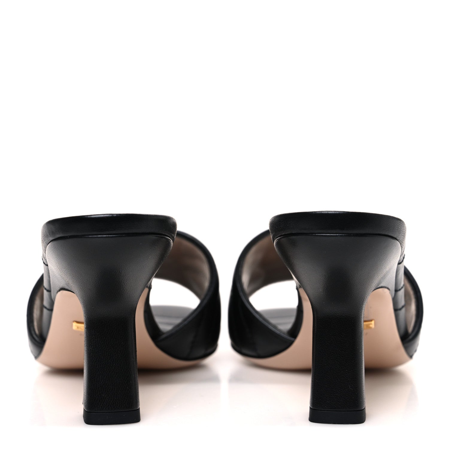 Nappa Matelasse Monochrome GG Marmont 75mm Slide Sandals 37.5 Black