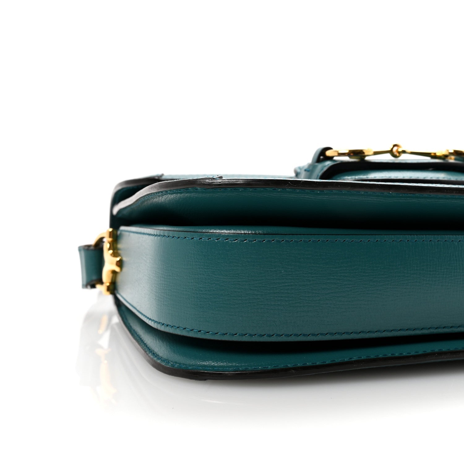 Azalea Calfskin Horsebit 1955 Shoulder Bag Imperial Blue Pavone