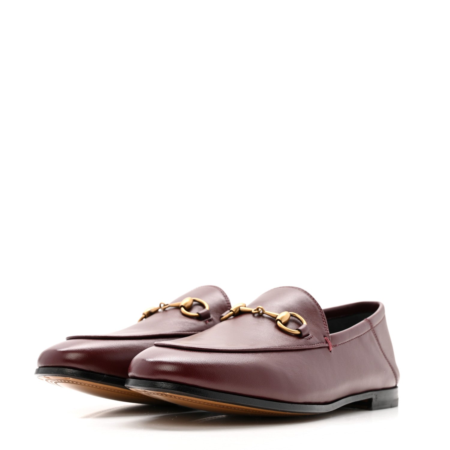 Lambskin Womens Brixton Horsebit Loafers 36.5 Vintage Bordeaux