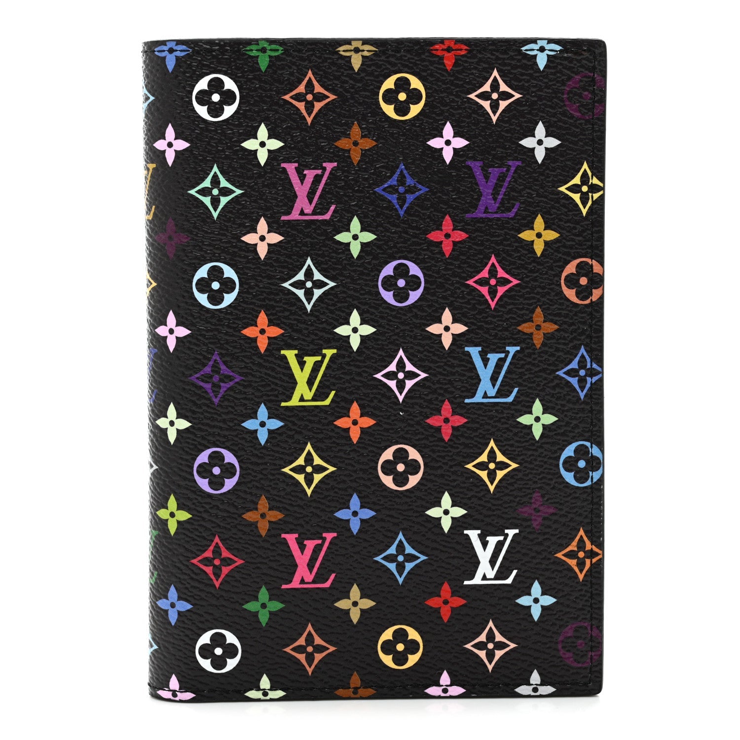 LV X TM Monogram Multicolor Passport Cover Black