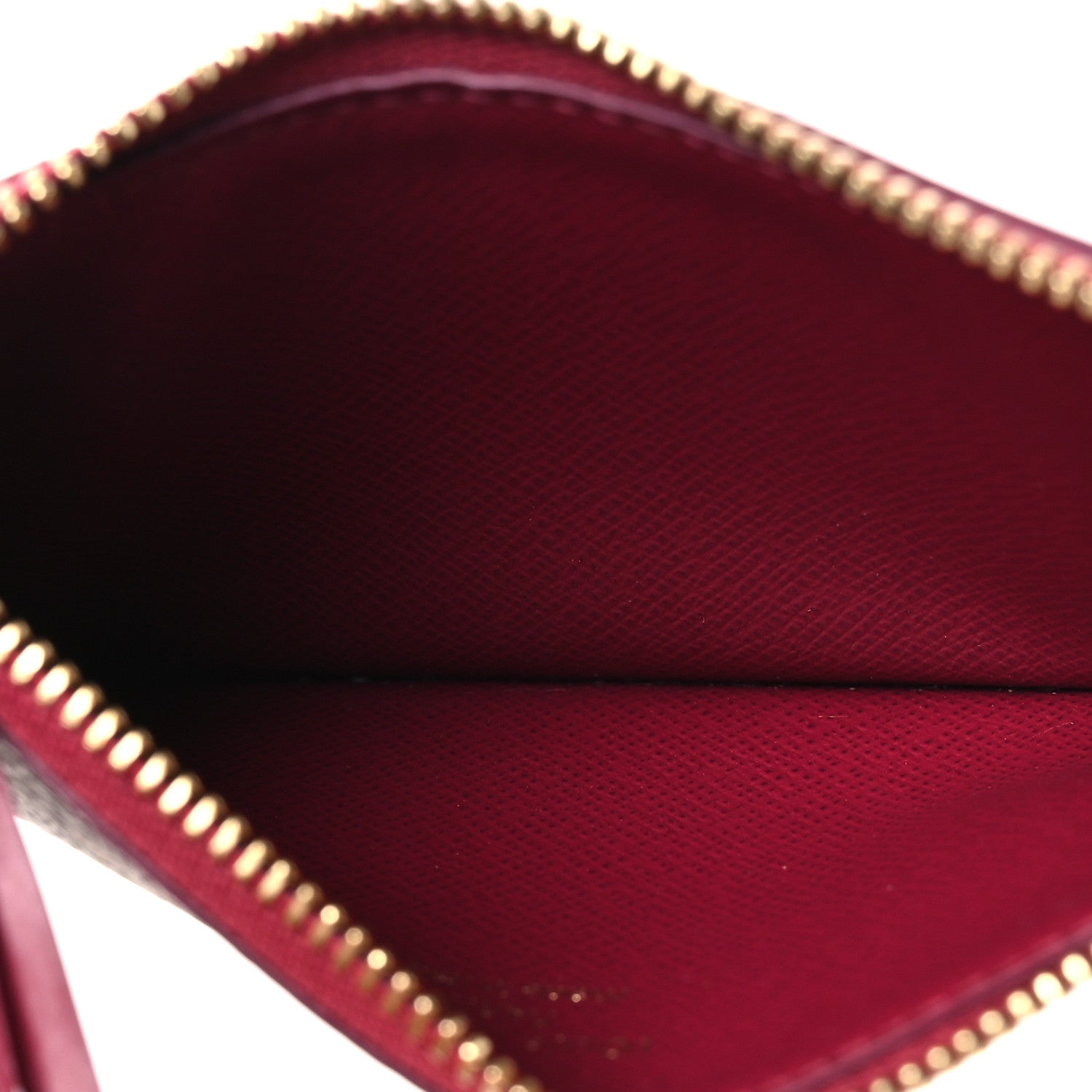 Monogram Zipped Card Holder Fuchsia