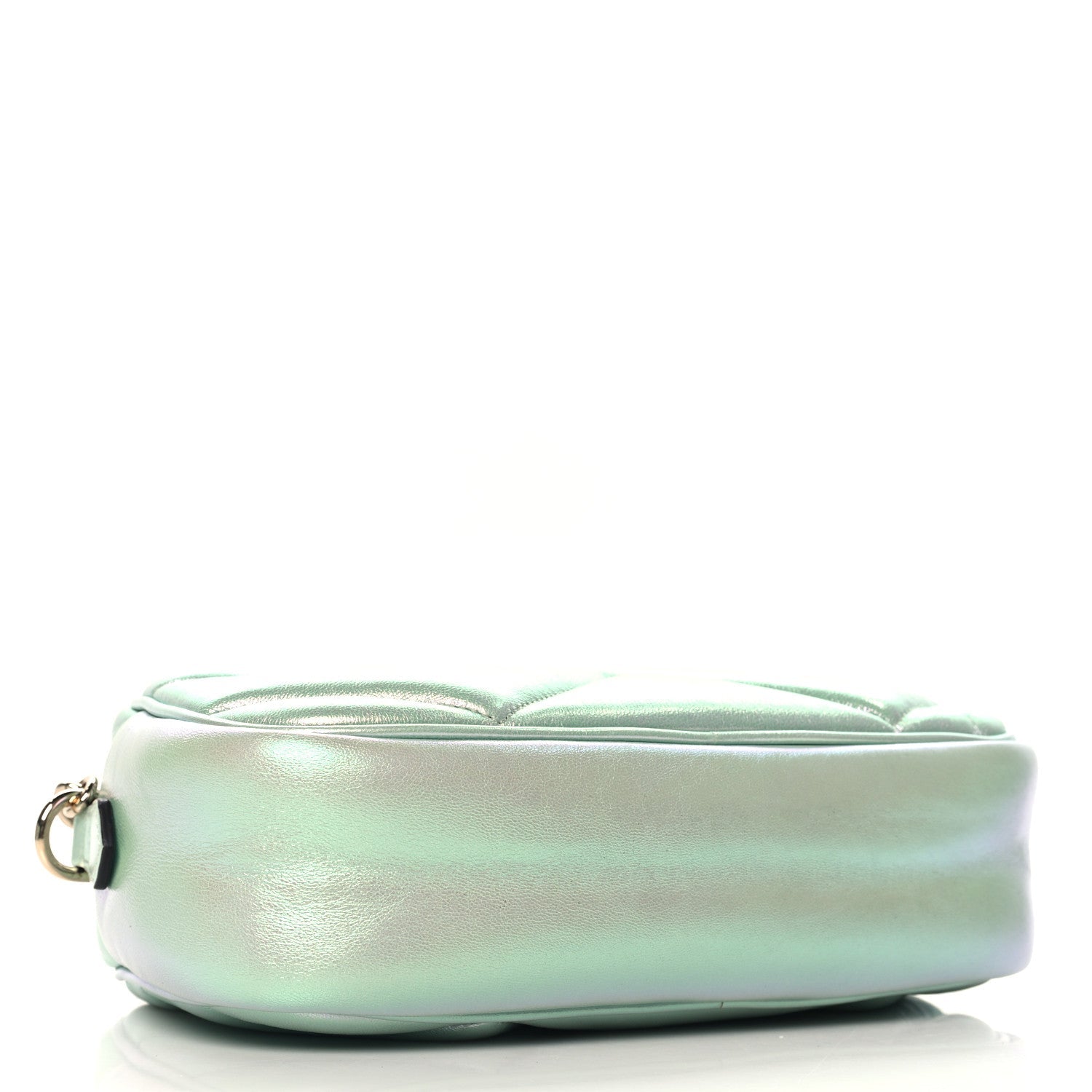 Iridescent Nappa Chevron Matelasse Small GG Marmont Chain Shoulder Bag Iridescent Salvy Green